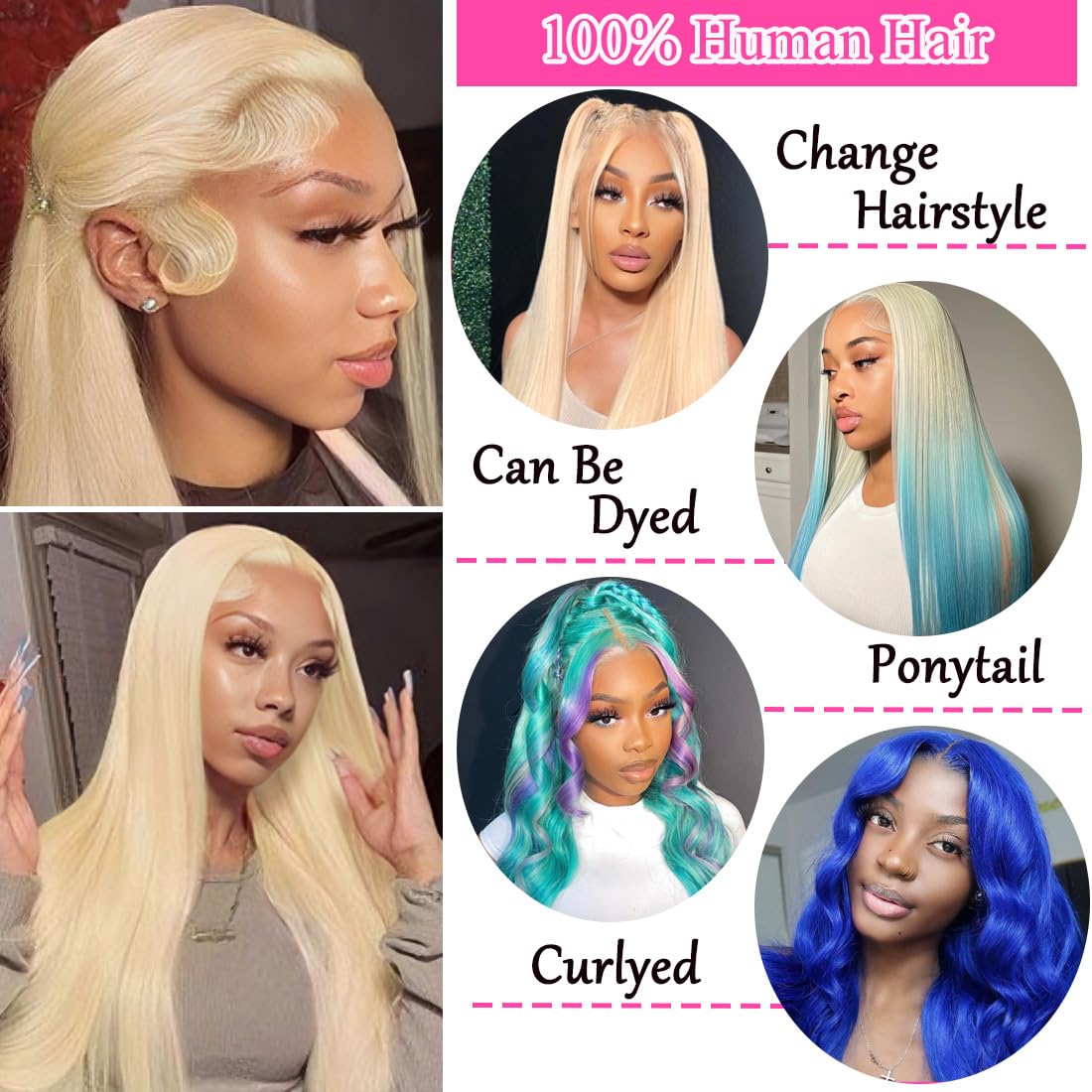 30 Inch 613 Blonde Human Hair Lace Front Wig - 13x6 HD Transparent Lace, 180% Density, Pre-Plucked, Glueless - Perfect for Daily Wear, Cosplay, and Special Occasions