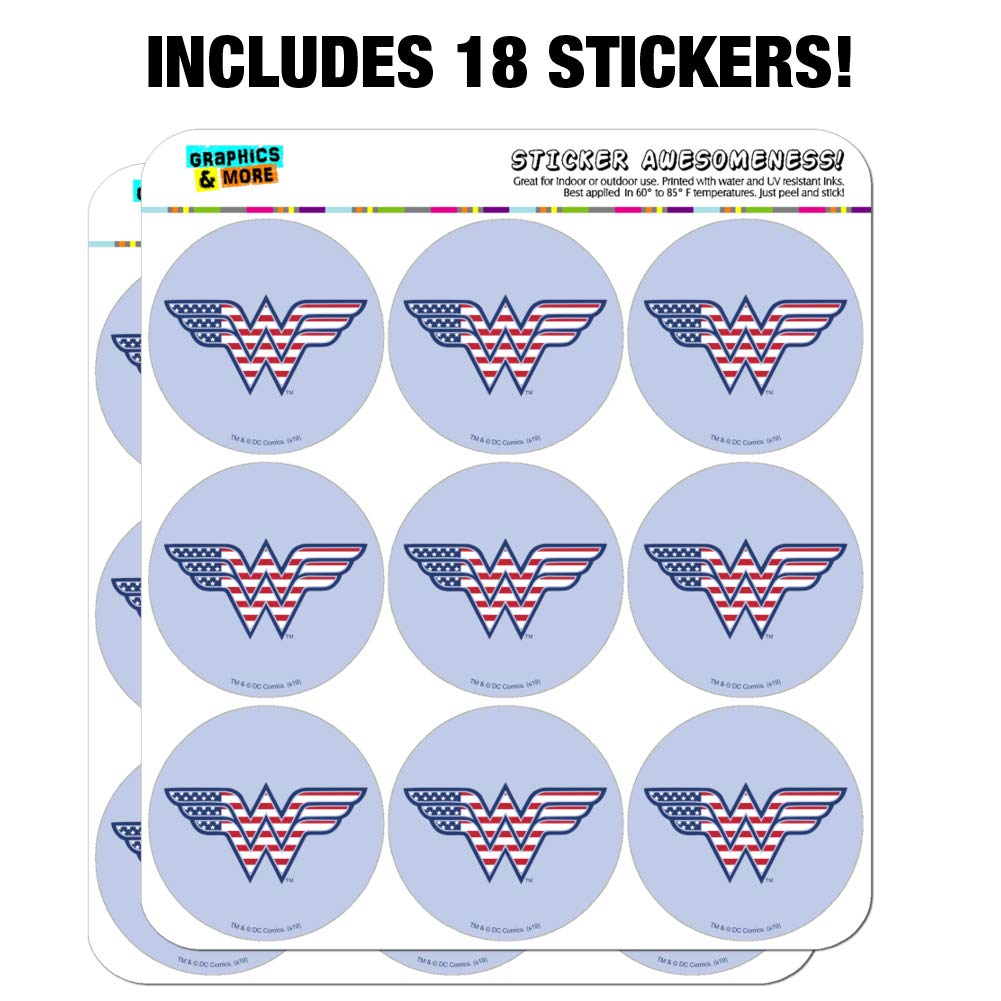 Wonder Woman USA American Flag Logo Planner Stickers - Scrapbooking, Calendar & Crafting Supplies for DIY Projects, Journaling & Home Decor