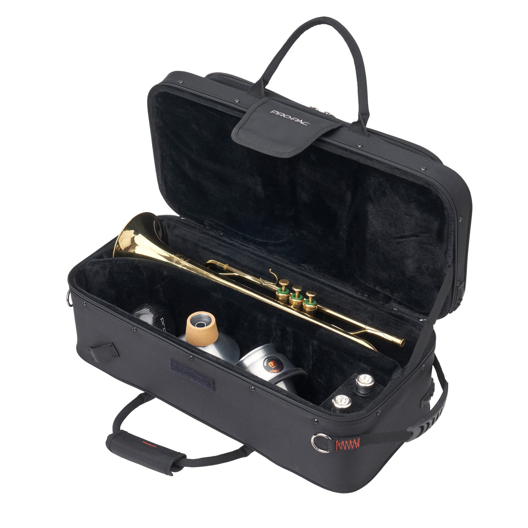 Protec Trumpet Rectangular PRO PAC Case with Mute Storage Compartment - Model PB301 Black | Durable Instrument Protection for Travel & School Band Performances
