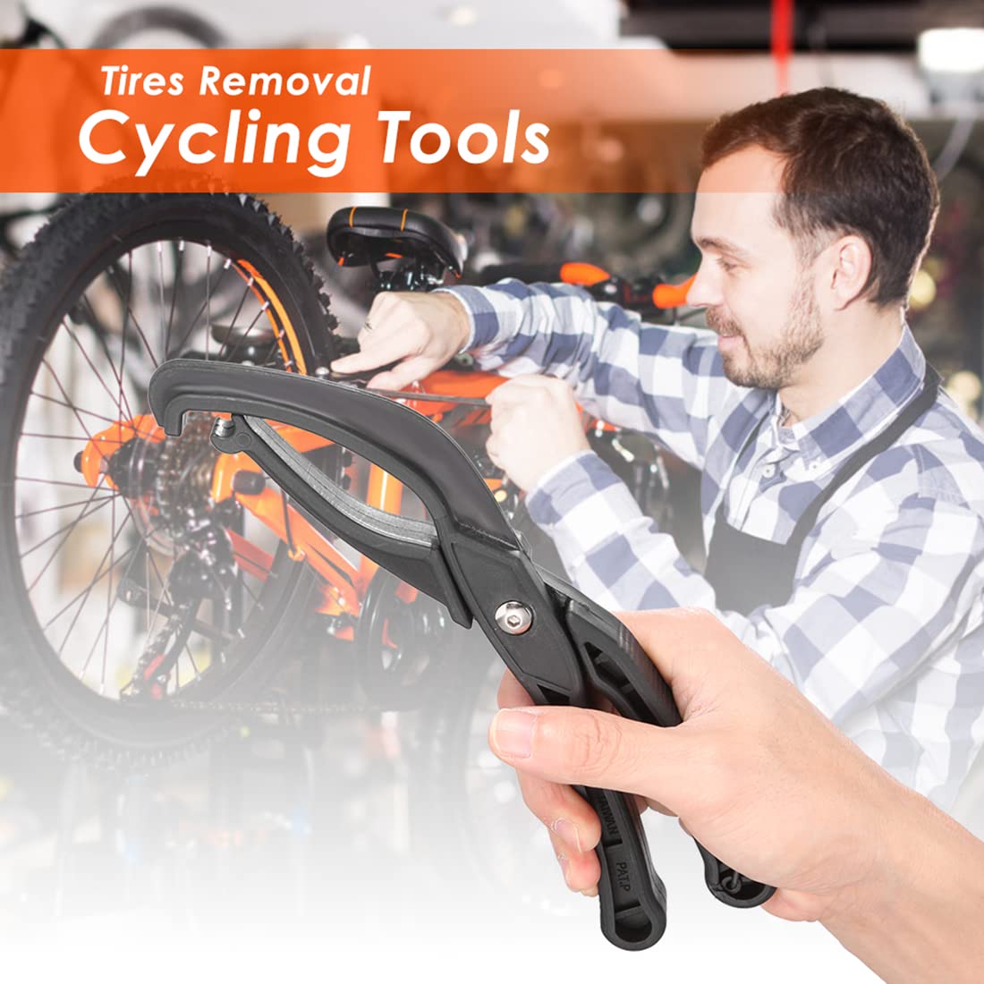 **Blue Bike Tire Pliers & Rim Protector Tool - Heavy Duty Bicycle Tyre Removal Clamp & Hand Tire Lever for Road & Mountain Bikes - Perfect for Hard to Install Tires (Great for DIY Repairs, Emergency Fixes & Bike Maintenance)**