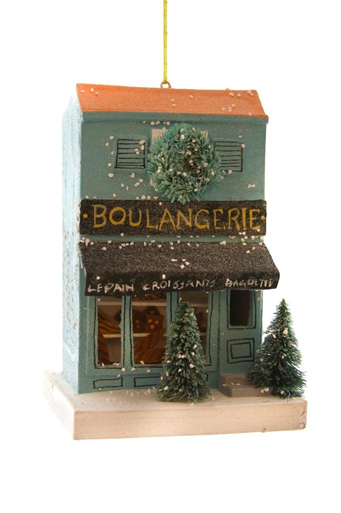 5-Inch French Boulangerie Bread Bakery Shop Christmas Village Ornament by Cody Foster & Co - Colorful Holiday Decoration for Tree, Mantel & Festive Home Décor