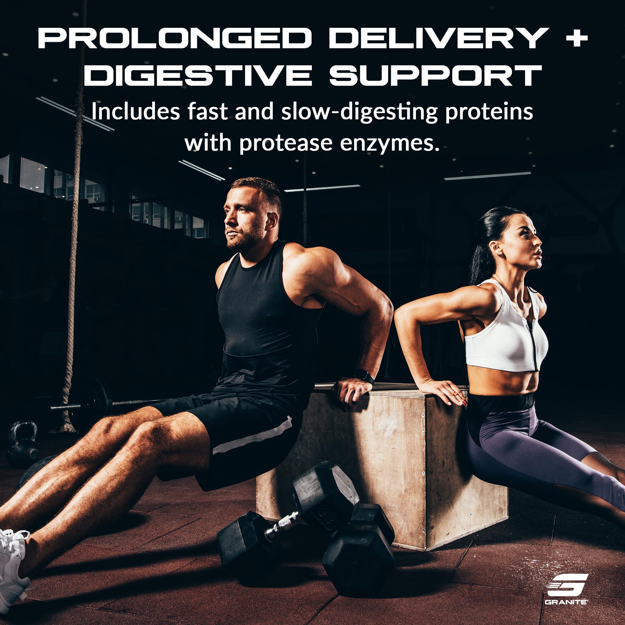 Granite Nutrition Protein Powder - Premium 5-Source Blend (Whey, Casein, Egg, Grass-Fed Beef) for Lean Muscle Growth & Recovery - Peanut Butter Flavor, 30 Servings - Ideal for Post-Workout, Weight Management & Healthy Lifestyle