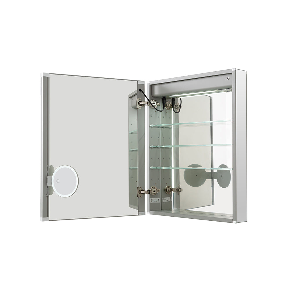 Aquadom Edge Royale 24x32 Inch LED Lighted Bathroom Medicine Cabinet with Mirror - Right or Left Hinge - Perfect for Modern Bathrooms, Vanities & Home Decor