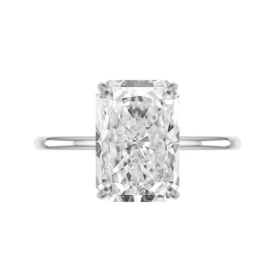 3 CT Radiant Moissanite Engagement Ring Set - Vintage Halo Wedding Band & Solitaire Promise Ring for Women - Perfect for Proposals, Anniversaries & Bridal Jewelry Gifts