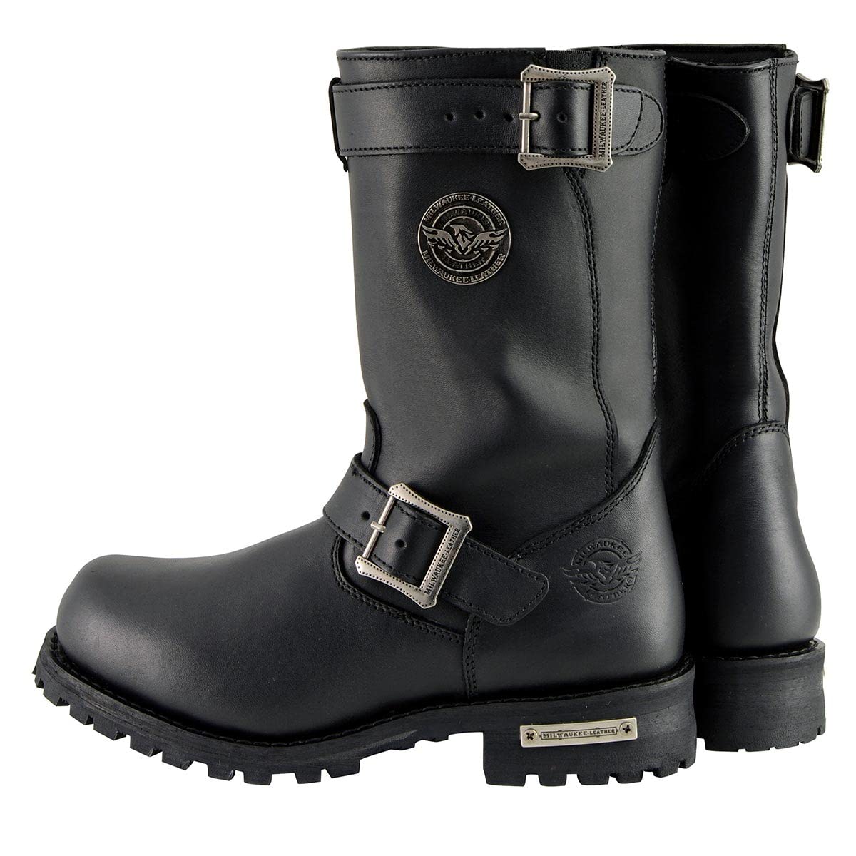 Milwaukee Premium Leather Engineer Motorcycle Boots for Men - Classic Riding Boots Collection - Durable & Comfortable for Long Rides & Cruising