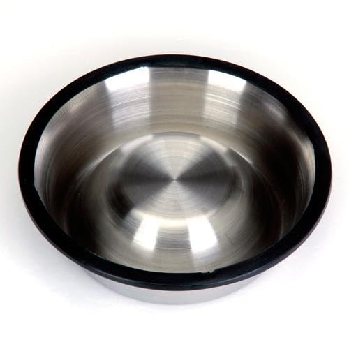 SECRET DESIRE Stainless Steel Pet Food Bowl with Non-Slip Rubber Ring for Dogs & Cats - Durable & Spill-Proof Design - Perfect for Indoor, Outdoor & Travel Use