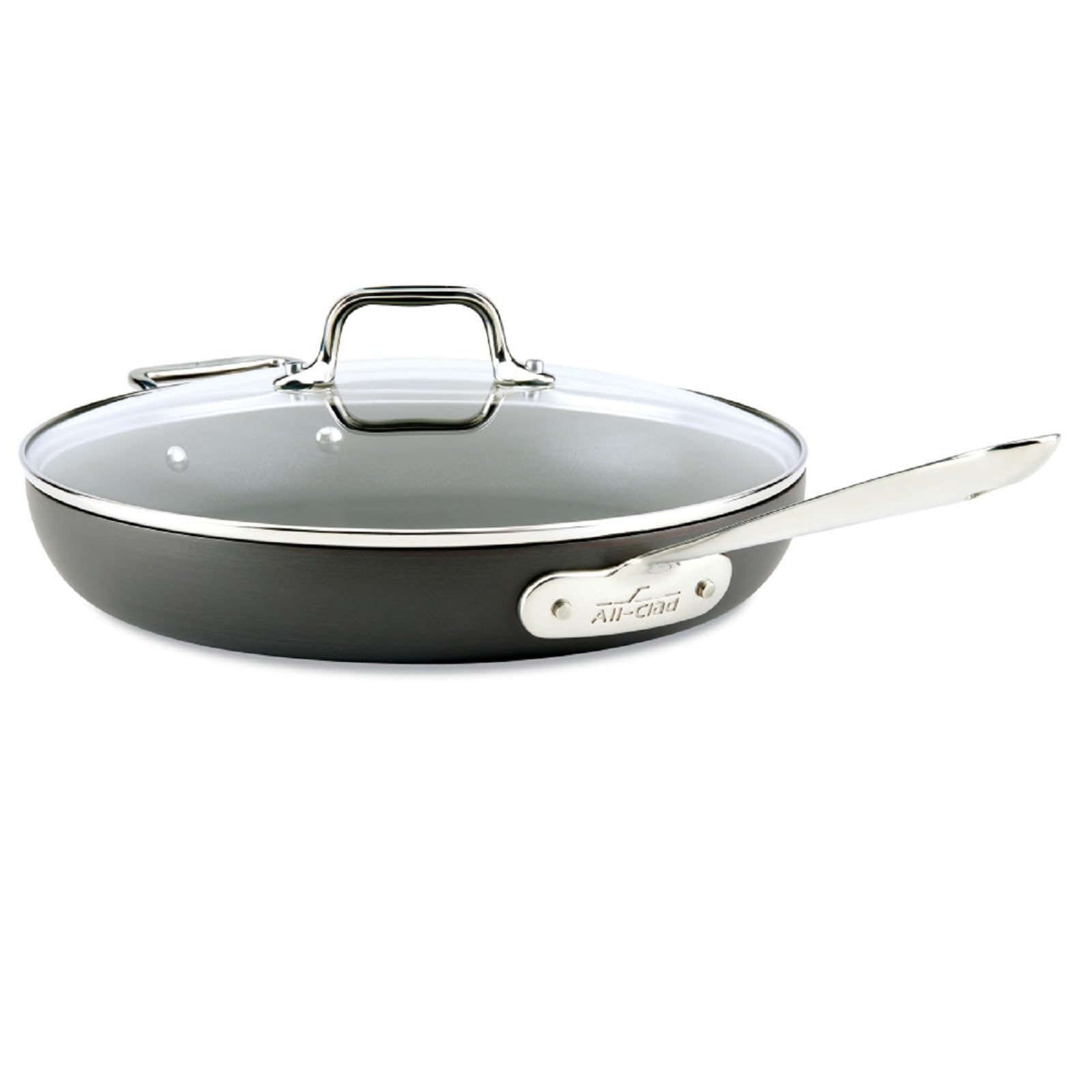 All-Clad HA1 12-Inch Hard Anodized Nonstick Frying Pan - Induction Compatible, Oven & Broiler Safe up to 500°F, Lid Safe to 350°F - Premium Black Cookware for Sautéing, Frying & Everyday Cooking