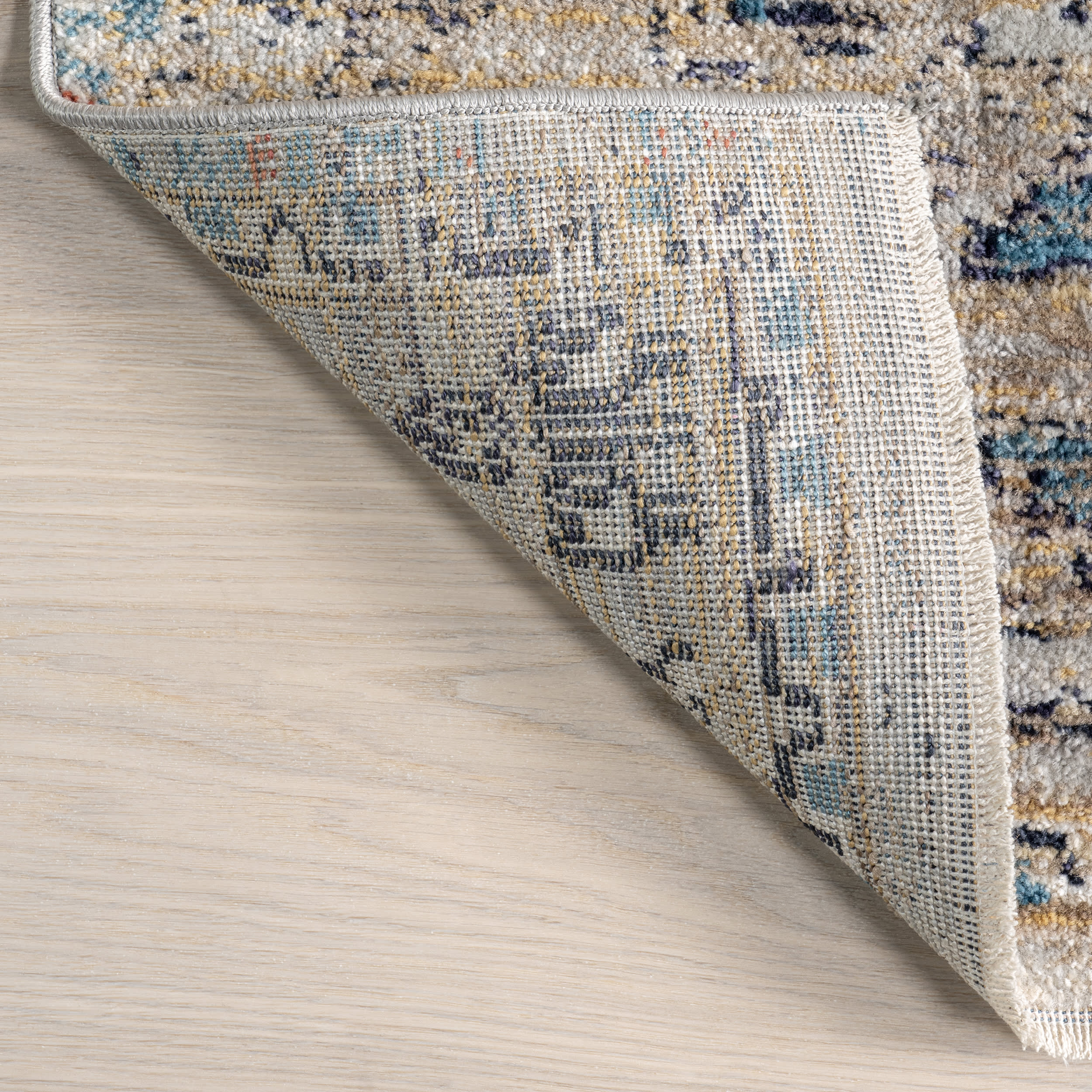 Cardinal Cartouche Blue Area Rug - Soft & Durable Handmade Wool Rug for Living Room, Bedroom, or Office Decor