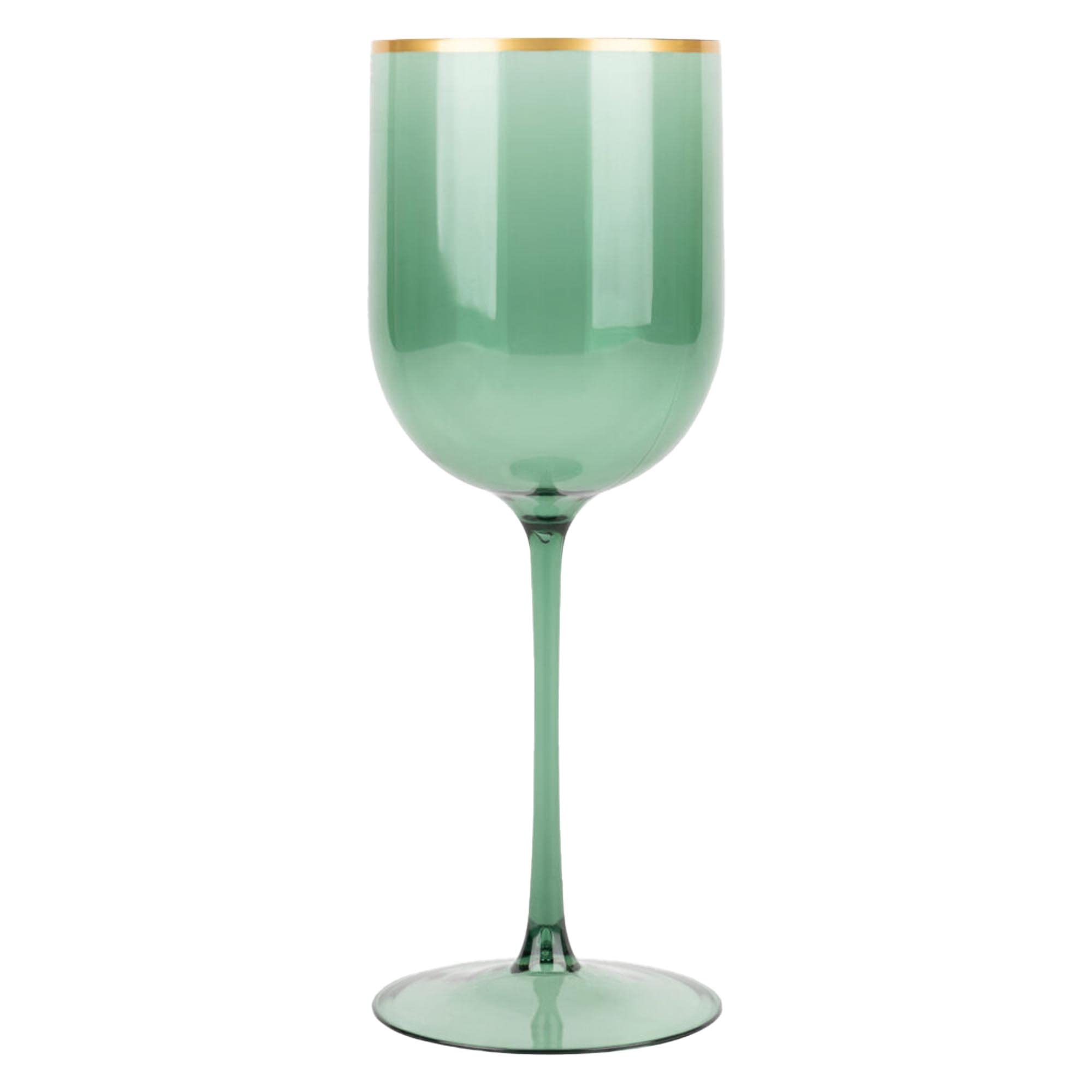 EcoQuality 12 oz Translucent Plastic Wine Glasses with Gold Rim - Shatterproof Reusable Stemware for Weddings, Parties & Events (120 Pack) | Elegant Disposable Drink Cups for Cocktails, Champagne & Beverages