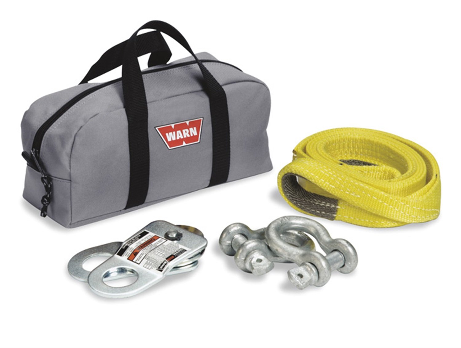 WARN 70792 Utility Winch Rigging Accessory Kit with Storage Bag - 5-Piece Off-Road Recovery Gear Set for Jeep, Truck & ATV - Heavy-Duty Towing & Vehicle Rescue Equipment