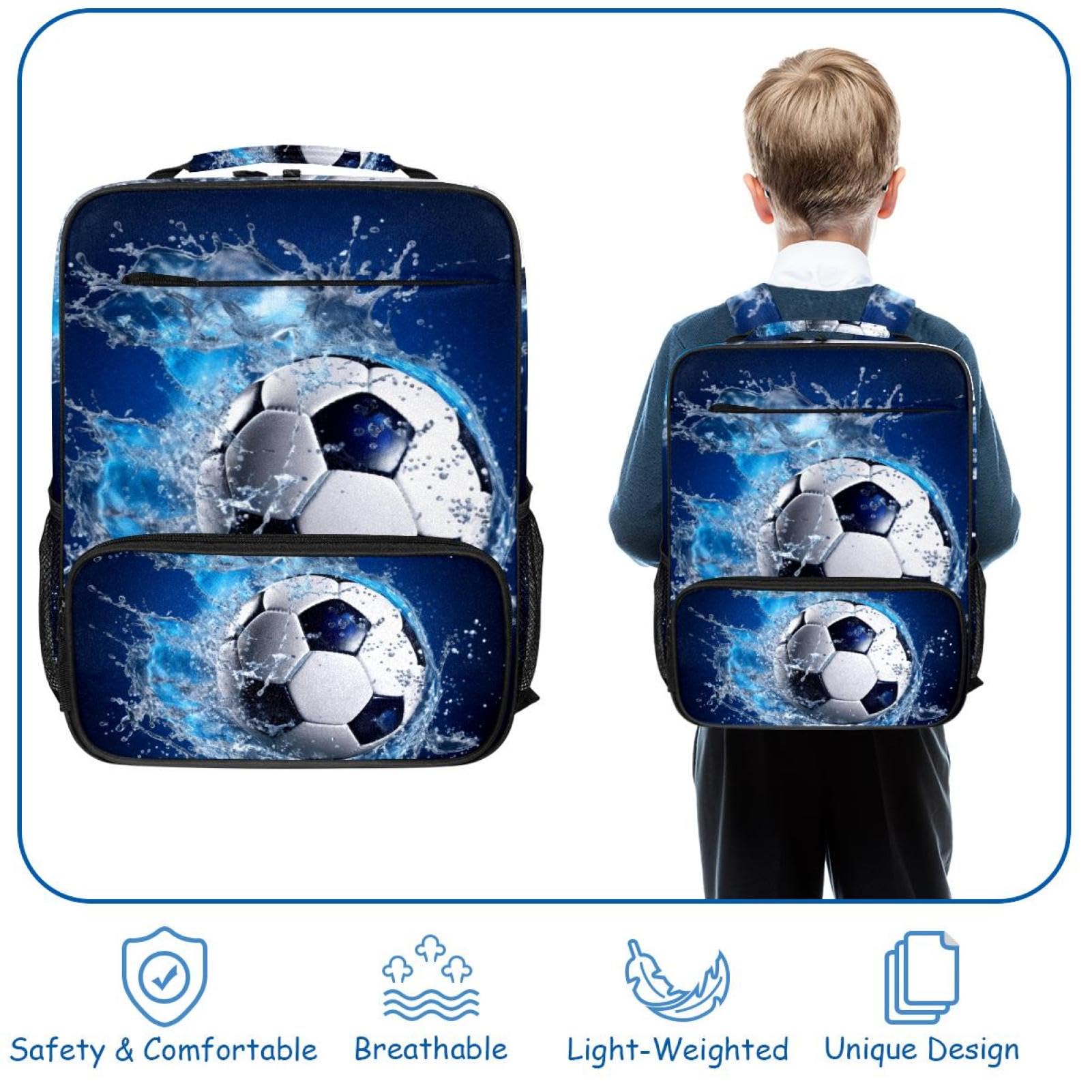 Best Travel Backpack for Women & Men - Lightweight Durable Blue Ocean Design - Perfect for Hiking, Camping & Daily Commute