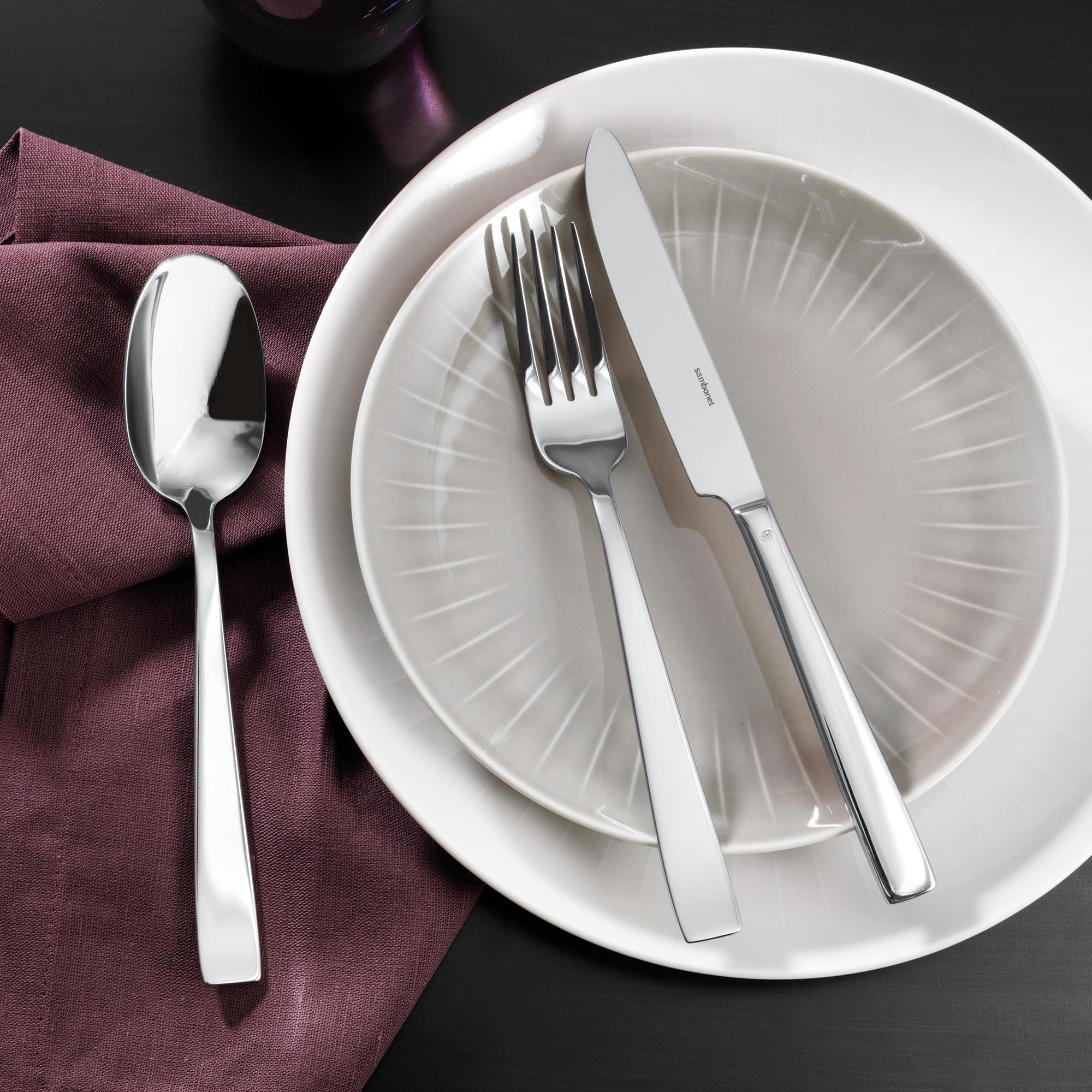 Sambonet 62512-83 36-Piece Stainless Steel Cutlery Set - Premium Flatware for Dining, Kitchen & Entertaining - Includes Forks, Knives & Spoons for Everyday Use & Special Occasions