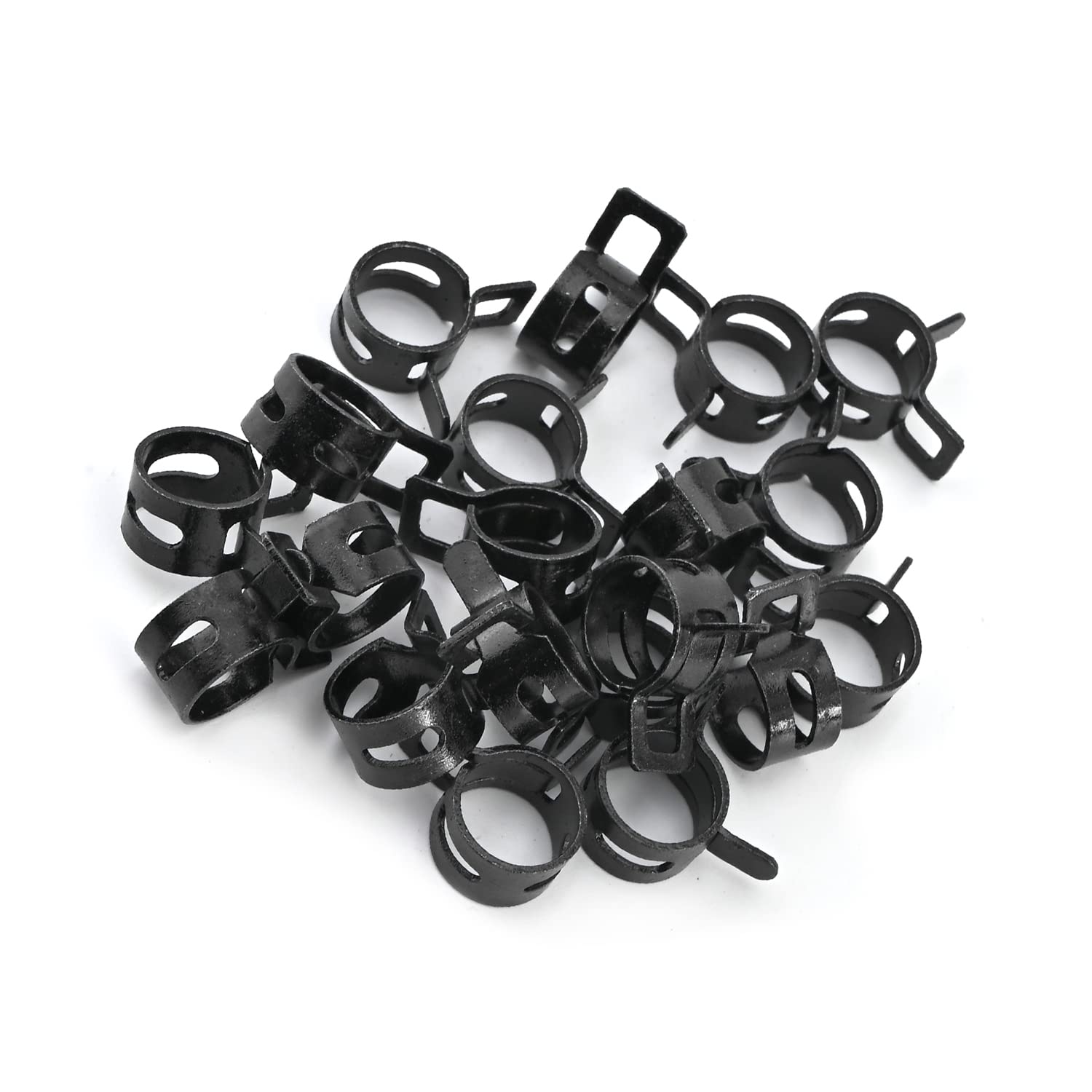 MroMax 20Pcs 11mm Hose Clamps for Fuel/Vacuum/Air/Water Pipes - Automotive Use