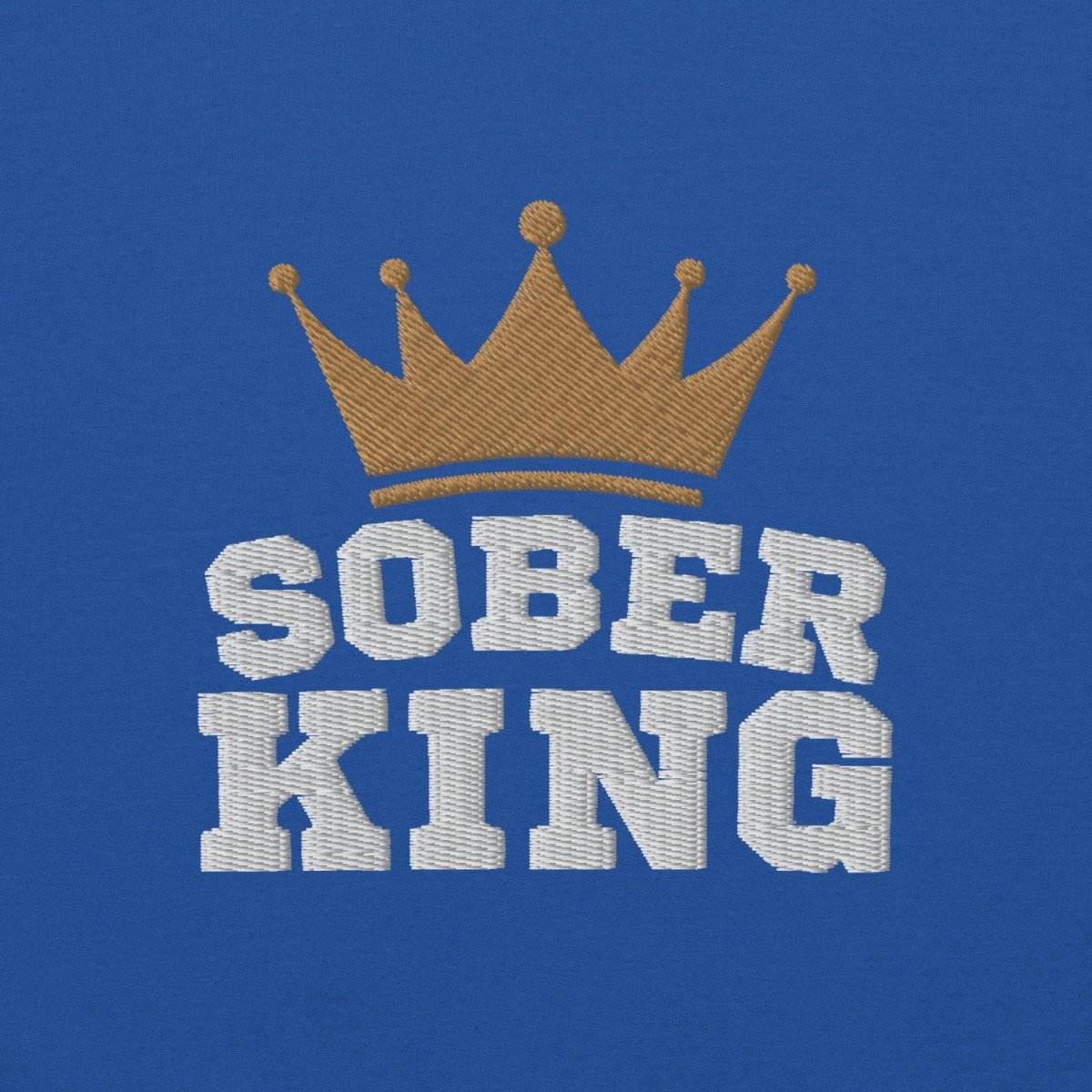 Sober King Embroidered Unisex Sweatshirt - Comfortable Casual Pullover for Men & Women - Perfect for Streetwear, Gym, and Everyday Wear