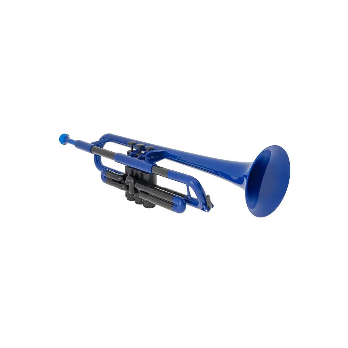 pBone PTRUMPET1B Blue Plastic Trumpet - Lightweight & Durable Musical Instrument for Beginners, Students & Travel - Perfect for School Bands, Practice & Outdoor Performances