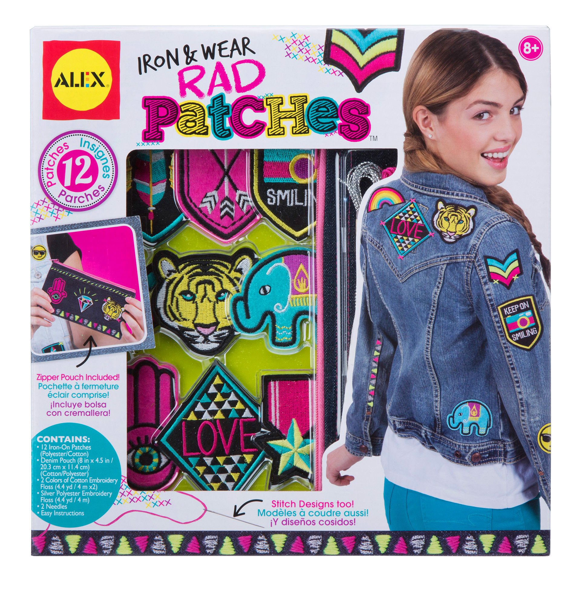 ALEX Toys DIY Iron-On & Sew-On Patches for Kids - Fun & Creative Clothing & Accessory Decorations for Jackets, Backpacks, Jeans & More