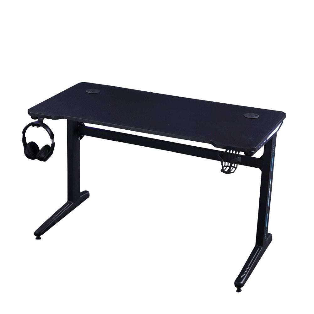 120cm RGB Gaming Desk - Ergonomic Computer Desk for PC & Laptop, Racing Style Home Office Desk with LED Lights - Perfect for Gaming Setup, Workstation & Small Space Home Office