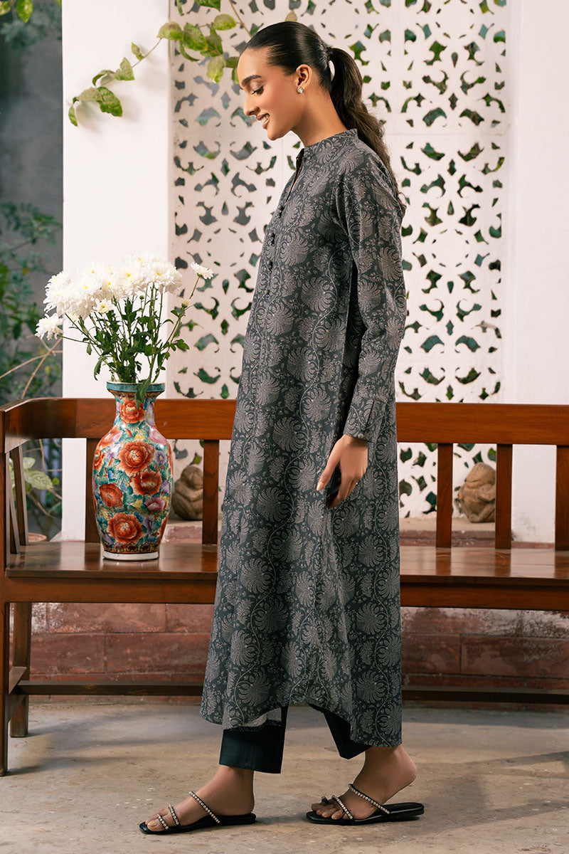 MOONLIT ECHOES 2-Piece Printed Khaddar Suit Set - Traditional Pakistani Cotton Outfit for Women | Perfect for Weddings, Parties & Cultural Events