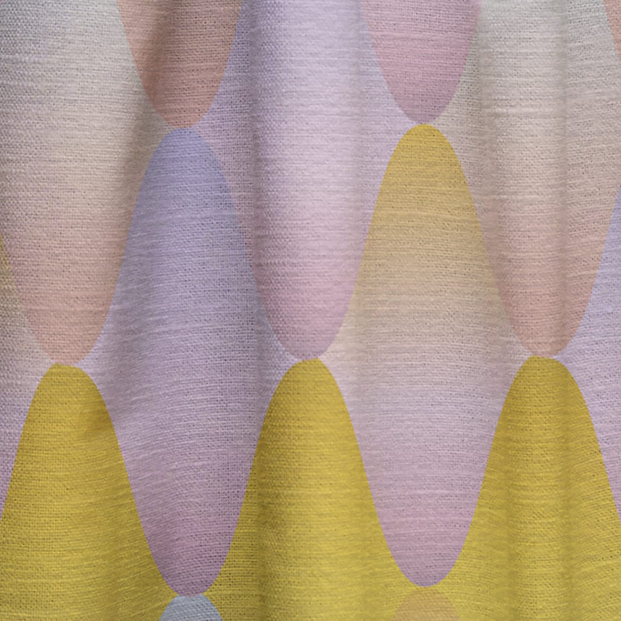DesignQ Golden Geometric Diamond Pattern Thermal Insulated Curtains - Single Panel 52x63 Inches for Bedroom & Living Room - Elegant Window Drapes for Home Decor, Light Blocking & Energy Saving