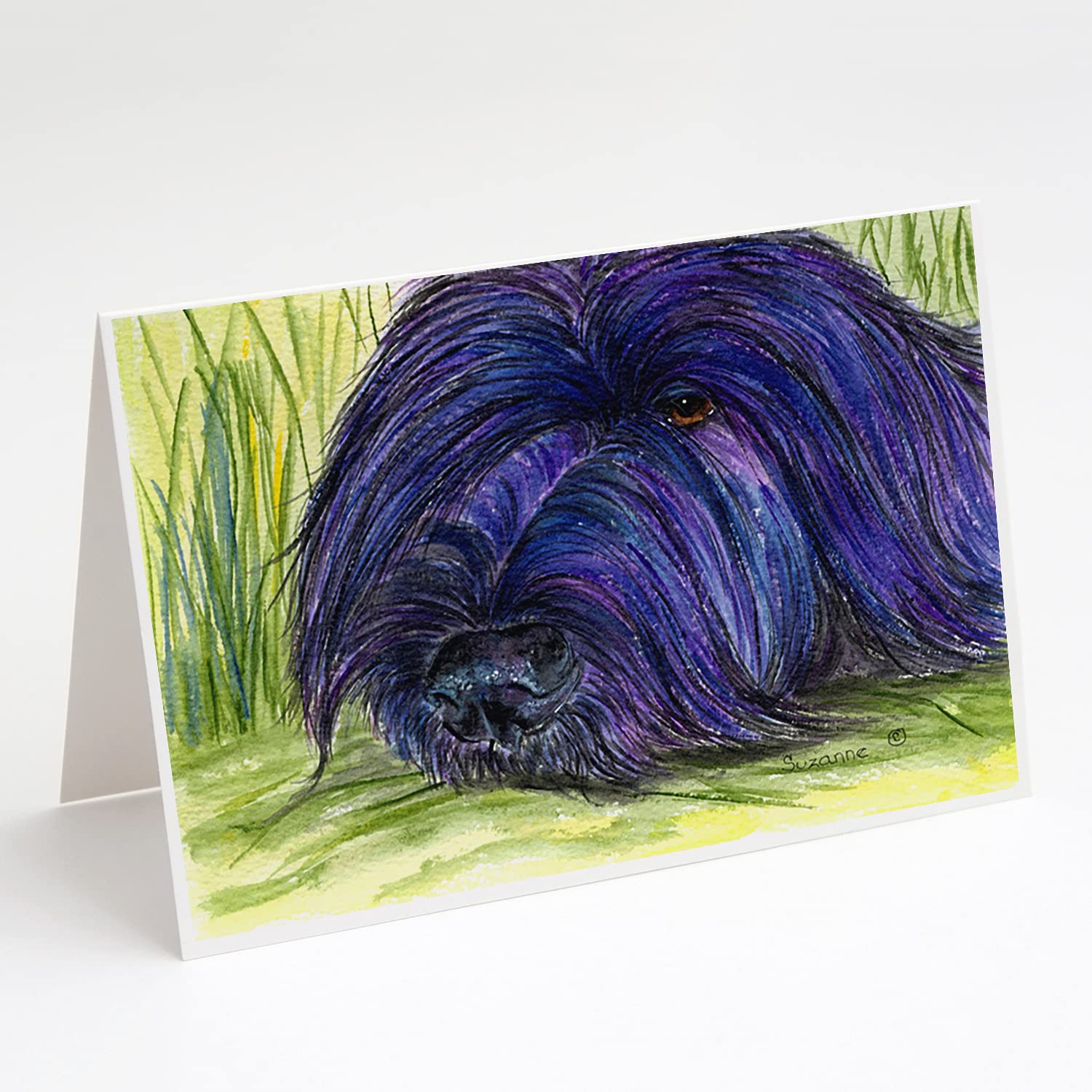 Briard Greeting Cards Set - Pack of 8 Blank A7 Note Cards (5x7 inches) with Envelopes | Whimsical Dog-Themed Stationery for Birthdays, Thank You Notes & Special Occasions