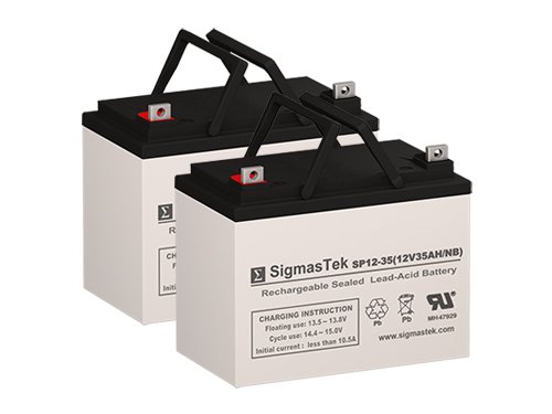 eGo Electric Scooter Replacement Batteries - 2X 12V 35AH NB Terminal Scooter Batteries by SigmasTek | Compatible with eGo Scooter Models | Perfect for Commuting & Urban Travel