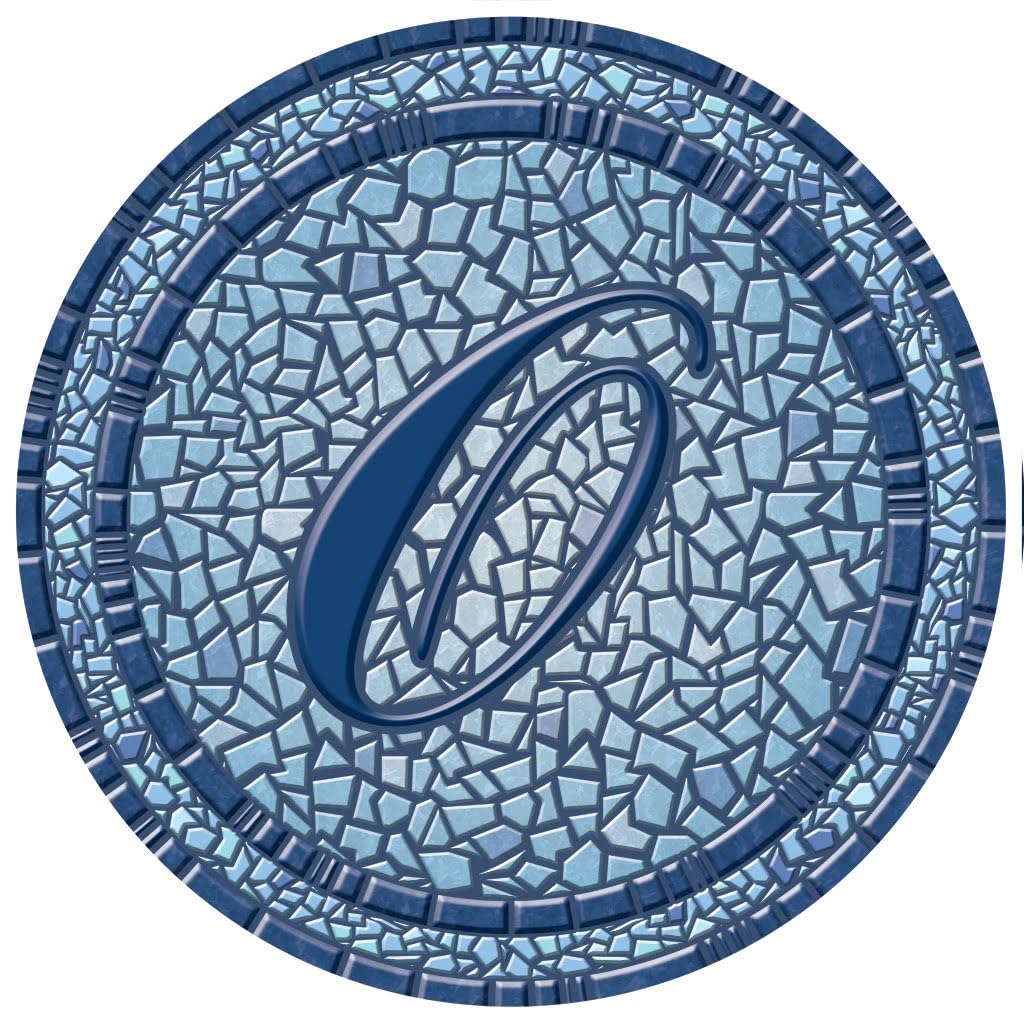 Custom Monogrammed Mosaic Pool Art - Personalized Decorative Pool Tiles for Inground Pools - Choose Size & Design - Easy Drop-in Installation - Perfect for Backyard, Patio & Poolside Decor