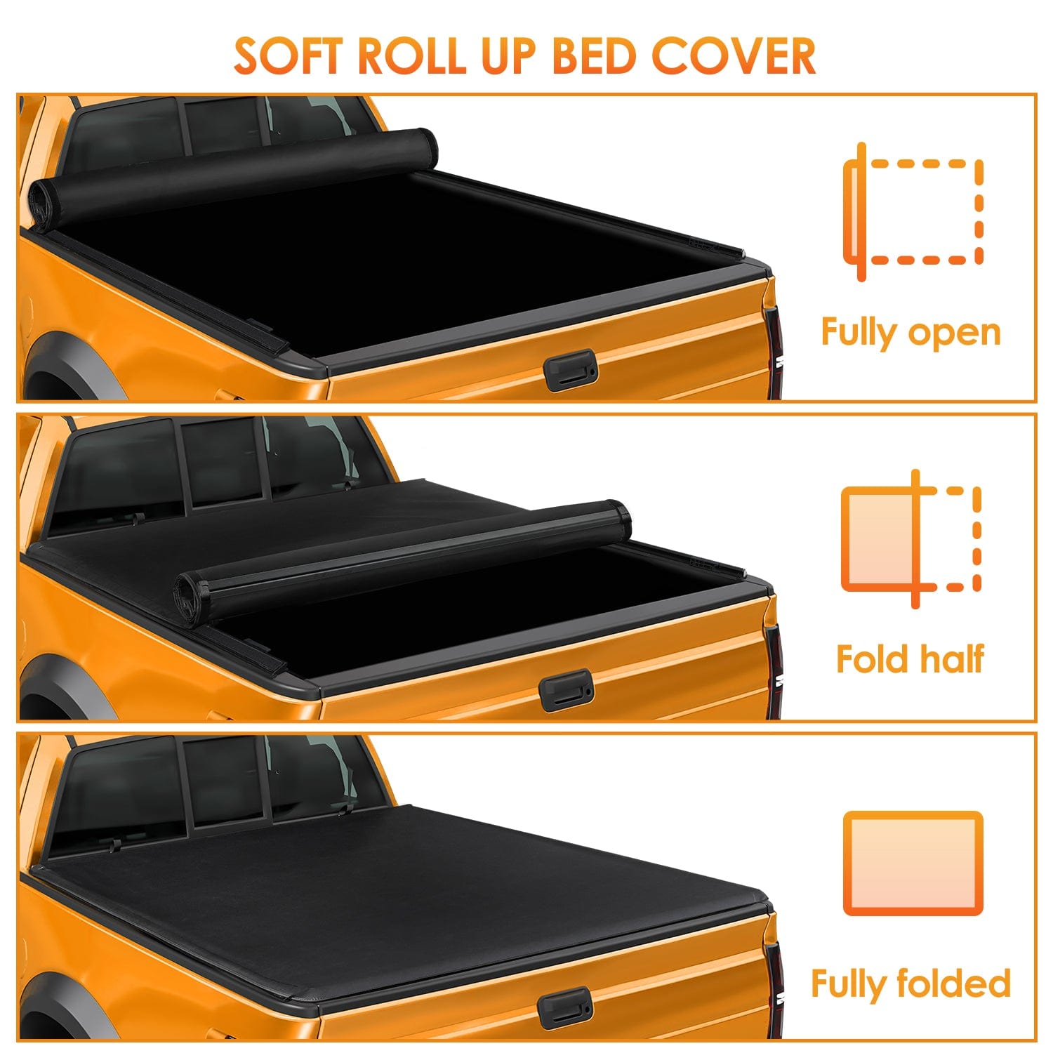 2019-2024 Ram 1500 6.4ft Truck Bed Tonneau Cover | Compatible with New Body Style | Durable Weatherproof Protection for Pickup Trucks | Perfect for Hauling, Camping & Outdoor Adventures