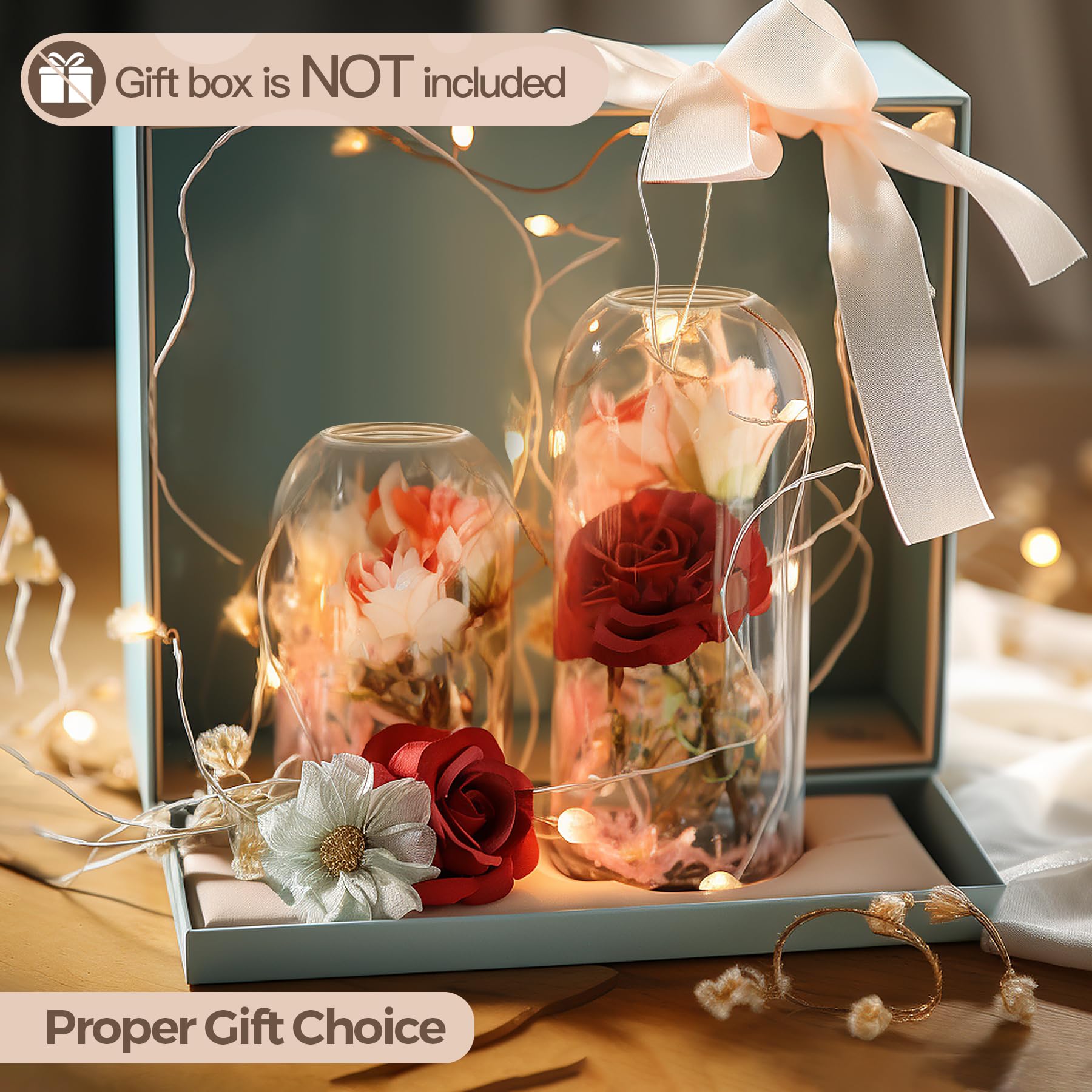 ComSaf Set of 15 Small Glass Flower Vases - Clear Bud Vases Bulk Pack for Home Decor, Wedding Centerpieces, Bathroom & Table Decor - Perfect for Housewarming, Valentine's Day, Mother's Day & Thanksgiving Gifts