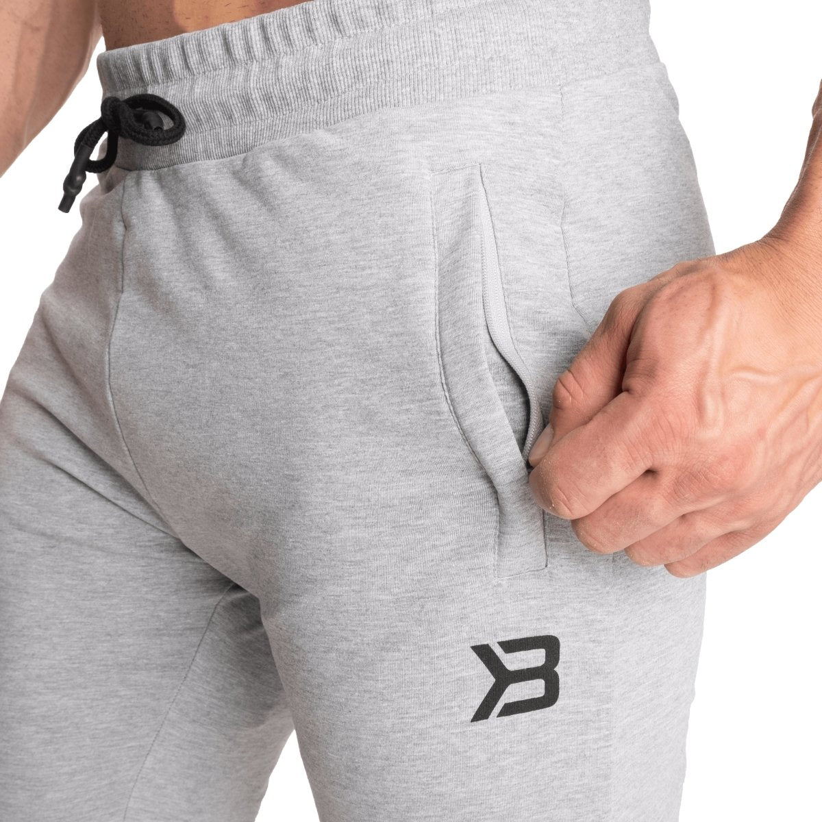 Better Bodies Tapered Joggers V2 - Light Grey Athletic Pants for Men | Comfortable Workout & Lounge Wear for Running, Gym & Casual Outfits