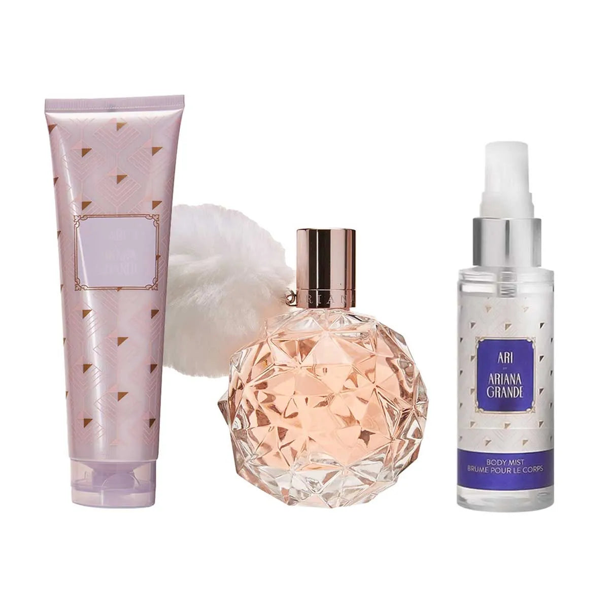 Ariana Grande Ari 3-Piece Gift Set for Women - 100ML EDP Perfume Spray, 118ML Body Mist & 100ML Body Souffle | Perfect Birthday, Anniversary & Valentine's Day Gift Set for Her
