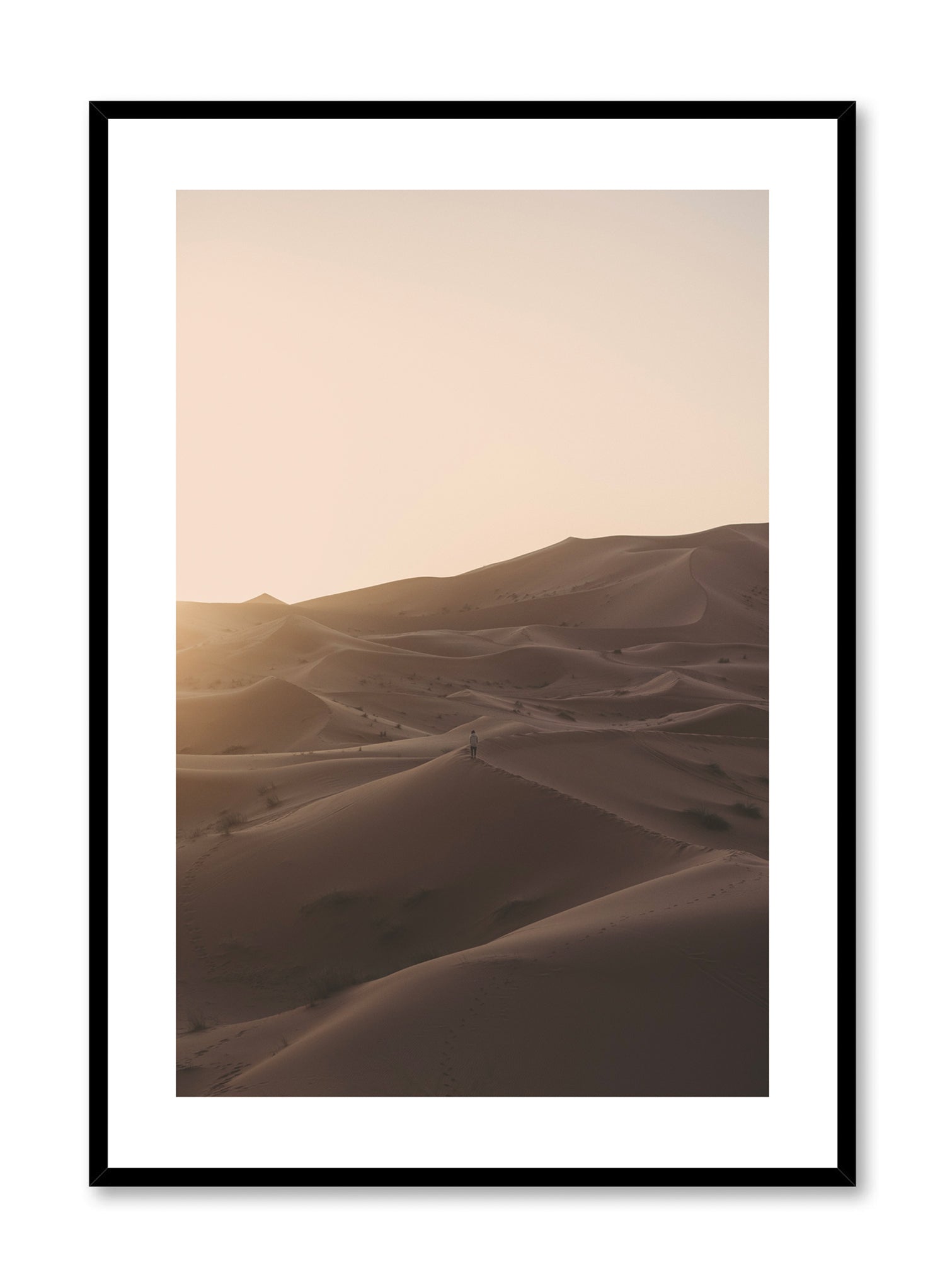 Saharan Solitude Wall Art Poster - Desert Landscape Print for Home & Office Decor - Perfect for Living Room, Bedroom, or Office Wall Decoration