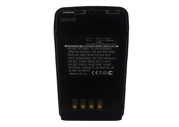 Synergy Digital 2-Way Radio Battery for Vertex VX10 - Ni-MH 7.2V 2000mAh High Capacity Replacement for YAESU FNB-47 - Perfect for Outdoor Adventures, Construction Sites & Emergency Communication