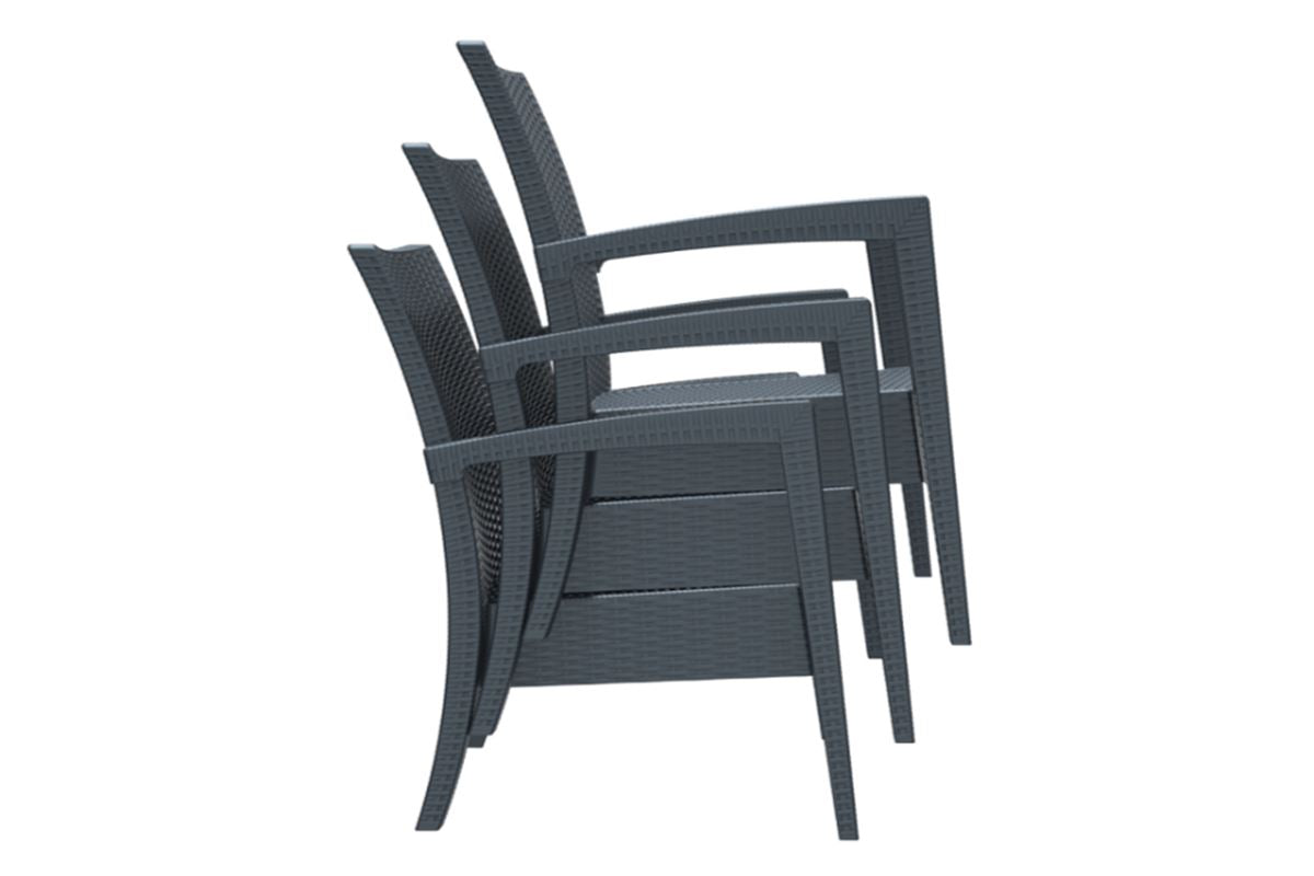 Premium Stackable Tequila Lounge Chair - Outdoor Patio Bar & Cafe Armchair for Restaurants, Hotels & Beach Resorts