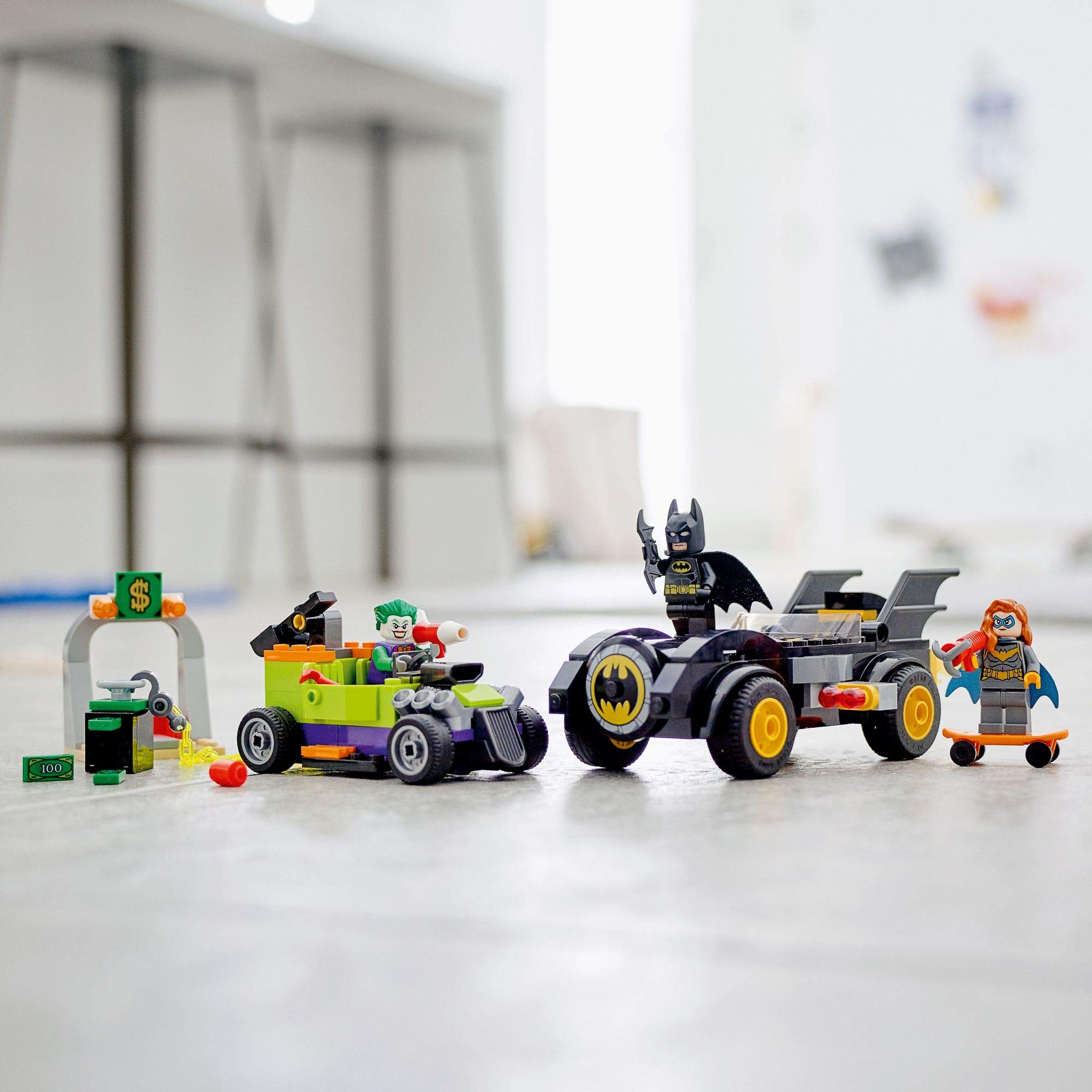 LEGO DC Batman Batmobile Chase Building Toy Set - Batman vs. The Joker with 136 Pieces | Includes Batman, Batgirl & Joker Minifigures + Buildable Batmobile & Hot Rod | Creative Play for Kids Ages 6+ | 2021 New Release | Perfect for Superhero Role Play & Collectors