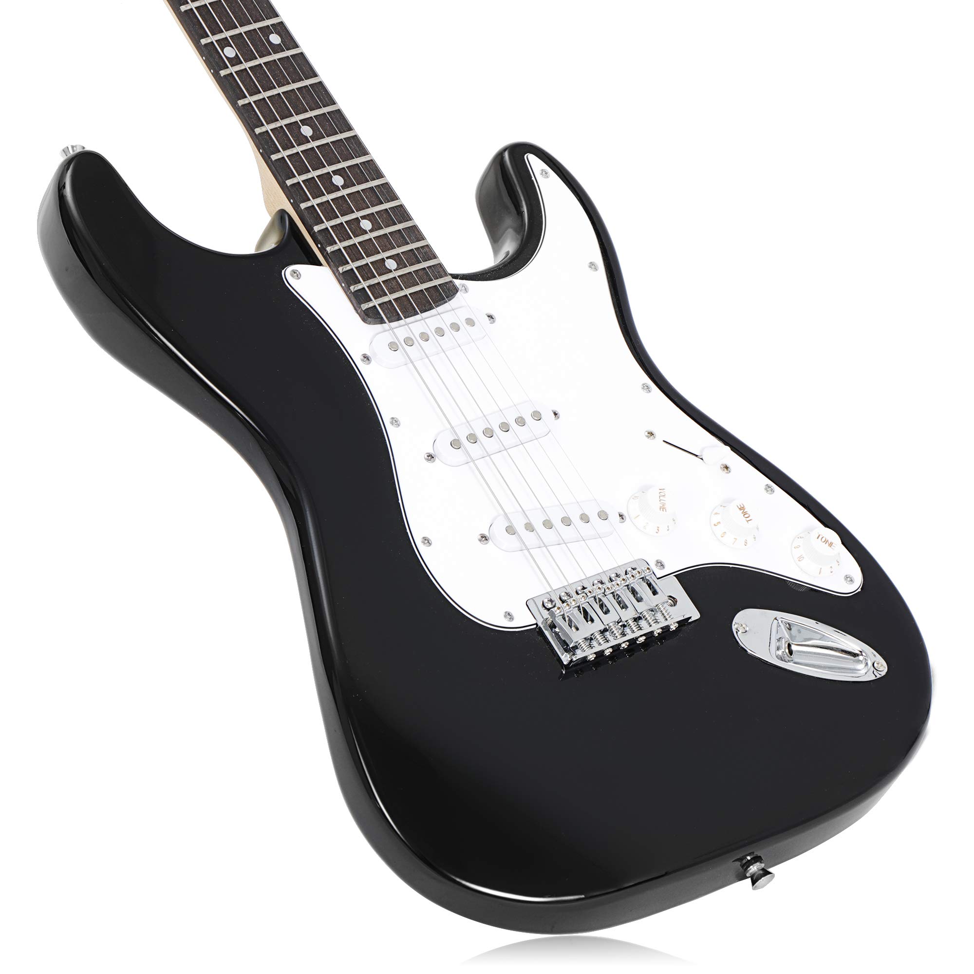 **39-Inch Full Size Electric Guitar Starter Kit with Adjustable Strap, 10W Amp, Gig Bag & Strings – Perfect for Beginners, Kids & Teens – Ideal for Practice, Performances & Home Learning (Black)**