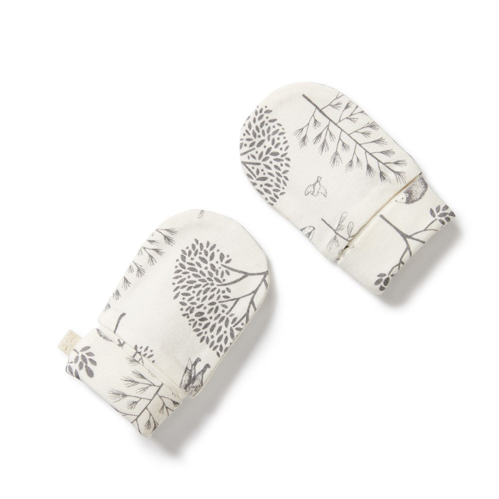 Organic Cotton Woodland Mittens for Women & Men - Warm Winter Gloves for Outdoor Activities, Hiking, and Snow Sports