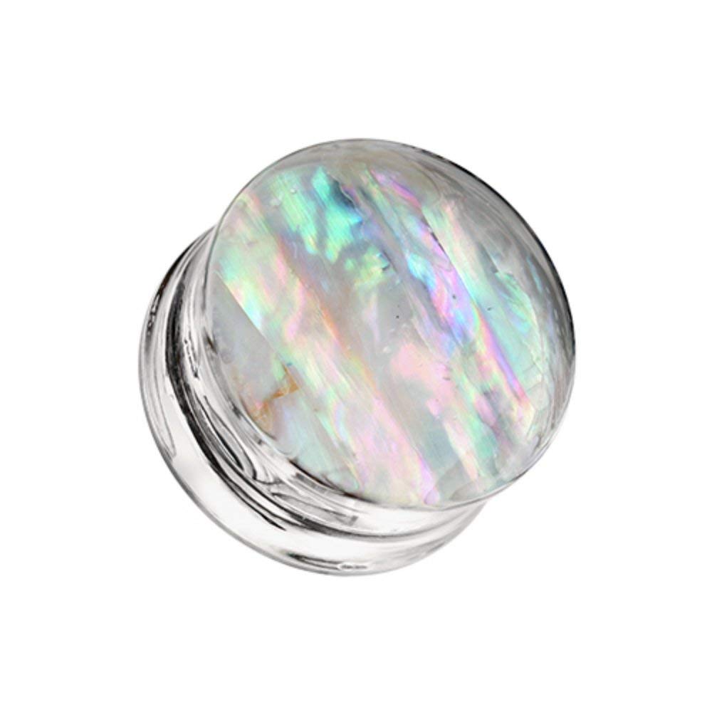 Mother of Pearl Inlaid Double-Sided Ear Gauges for Stretching & Style