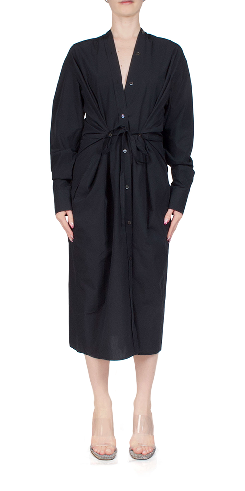 Colorless Shirtdress for Women - Elegant Black Button Down Shirt Dress | Perfect for Office, Casual Wear & Date Night Outfits