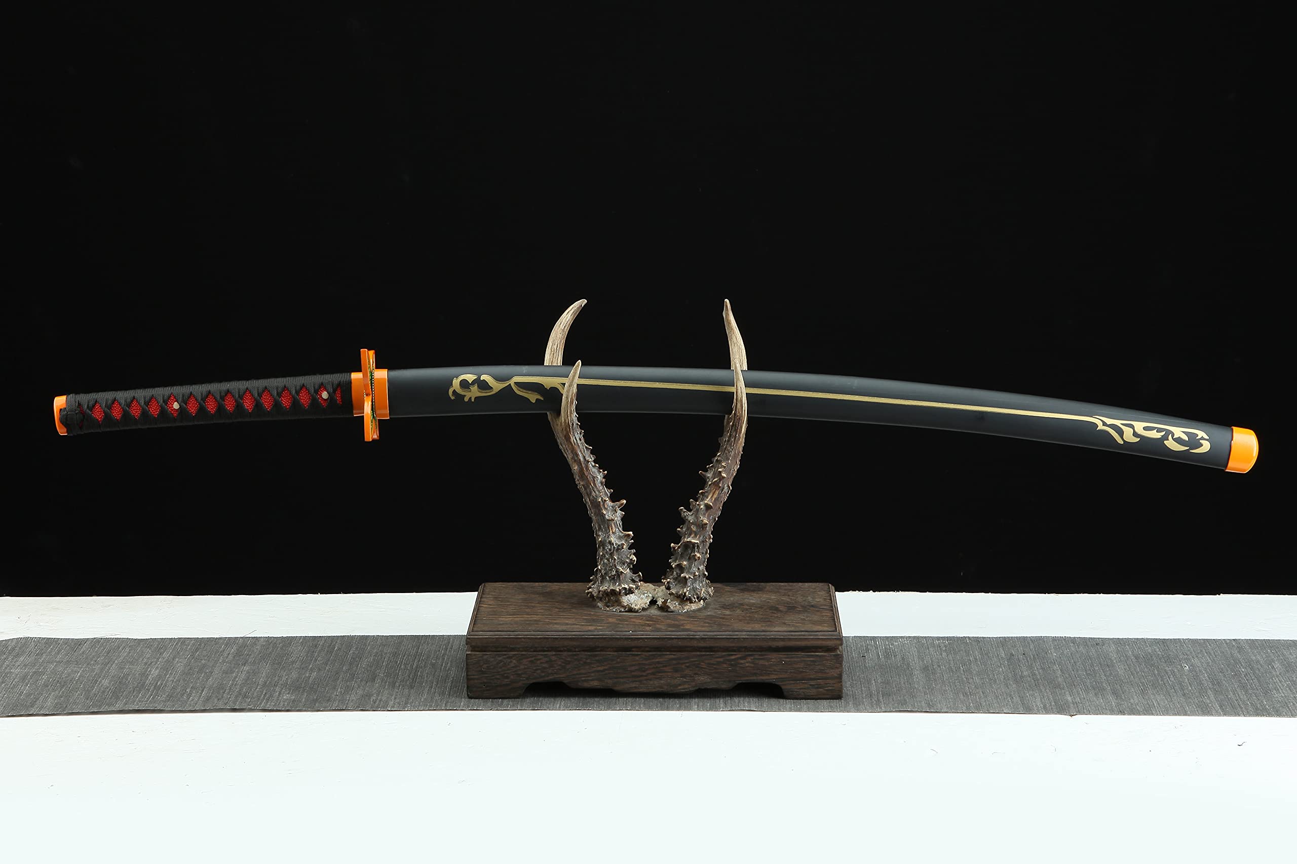 Demon Slayer Sword - Kimetsu no Yaiba Japanese Anime Cosplay Replica (Kamado Tanjirou/Kochou Shinobu) - High Carbon Steel Blade for Collectors & Cosplay Events | Perfect for Anime Conventions, Halloween Costumes & Display