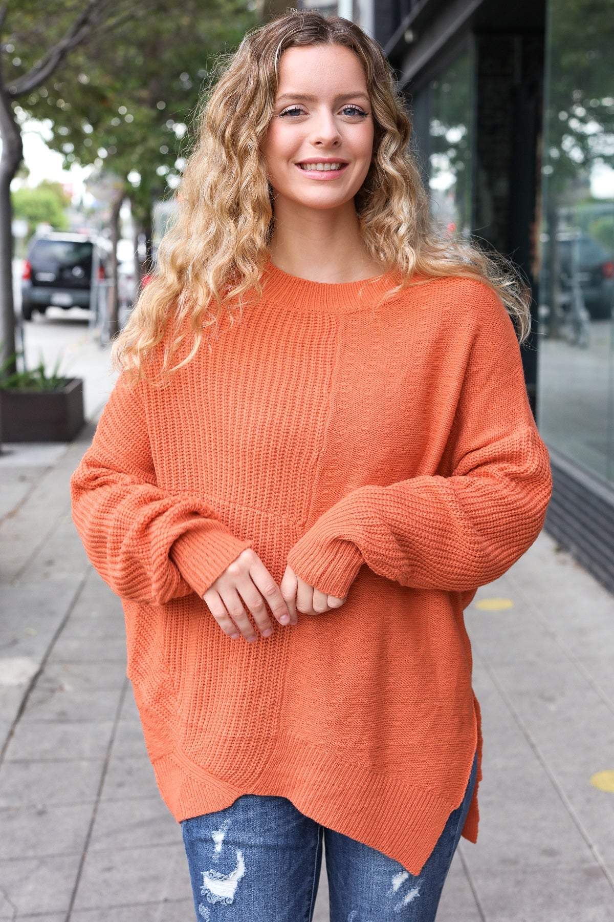 Cozy Pumpkin Asymmetrical Knit Sweater for Women | Fall Fashion Trendy Oversized Pullover | Perfect for Autumn Outfits, Halloween Parties & Cozy Season Layering