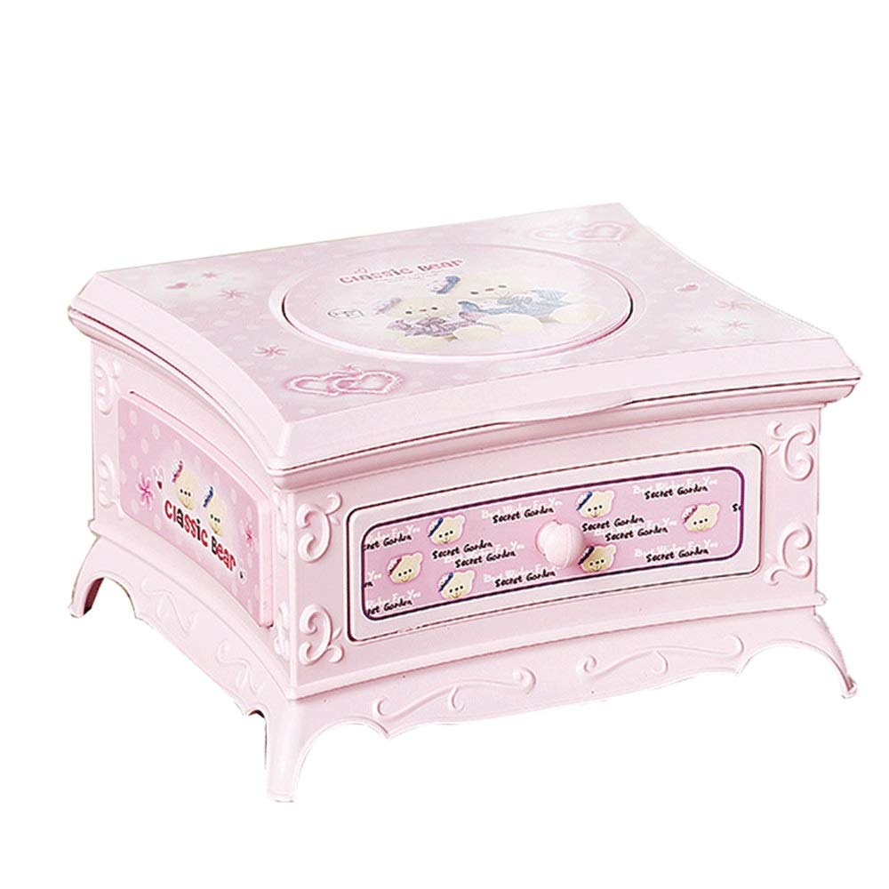 ZLBYB Dancing Ballerina Girl Music Box - Kids Musical Toy Gift with Makeup Mirror Drawer | Perfect for Birthday Presents, Nursery Decor & Ballet Theme Parties