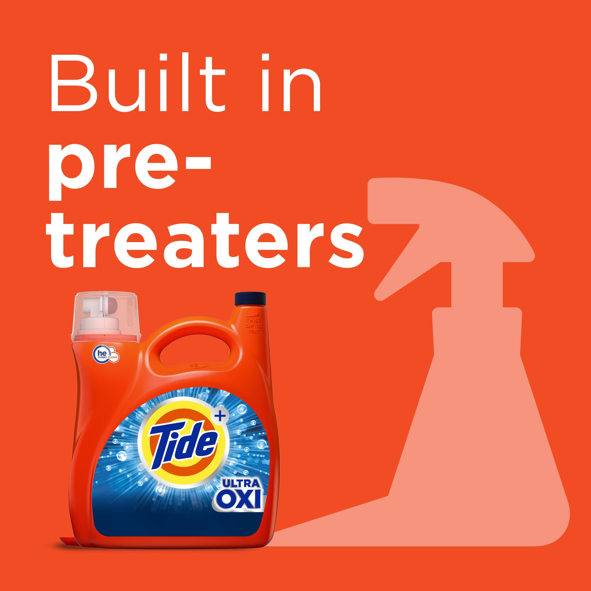 Tide Ultra Oxi Liquid Laundry Detergent - HE Compatible, 94 Loads, 132 fl oz (Packaging May Vary) | Powerful Stain Removal for Clothes, Sheets & Towels | Ideal for High-Efficiency Washing Machines & Everyday Laundry