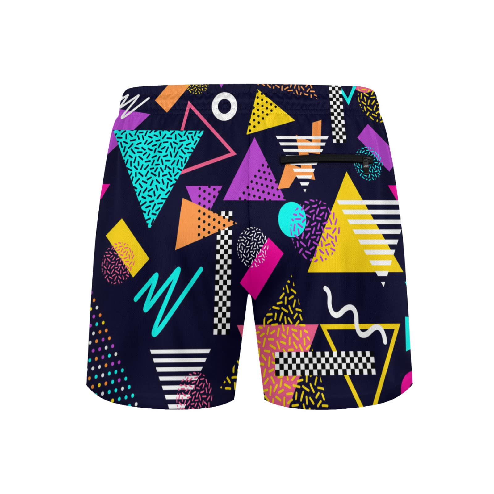 Men's Quick Dry Swim Trunks with Compression Liner - 80s 90s Retro Beach Shorts for Swimming, Surfing & Sports | Zipper Pocket & Breathable Fabric | Perfect for Pool, Vacation & Summer Activities
