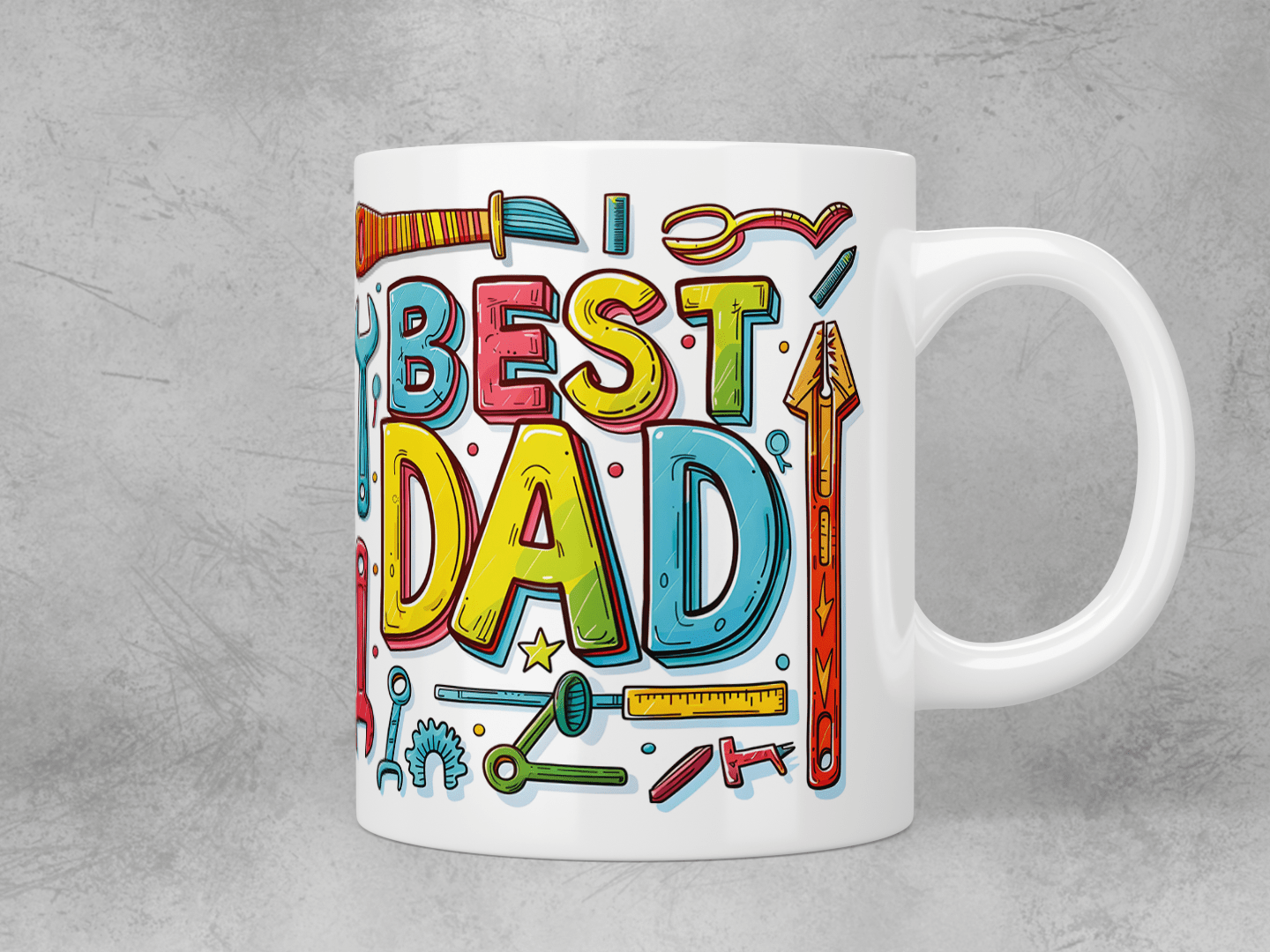 Best Dad Tools Coffee Mug - Funny Gift for Father's Day, Birthday & Retirement - Perfect for Handymen, DIY Enthusiasts & Tool Lovers - Great for Office, Workshop & Garage Use