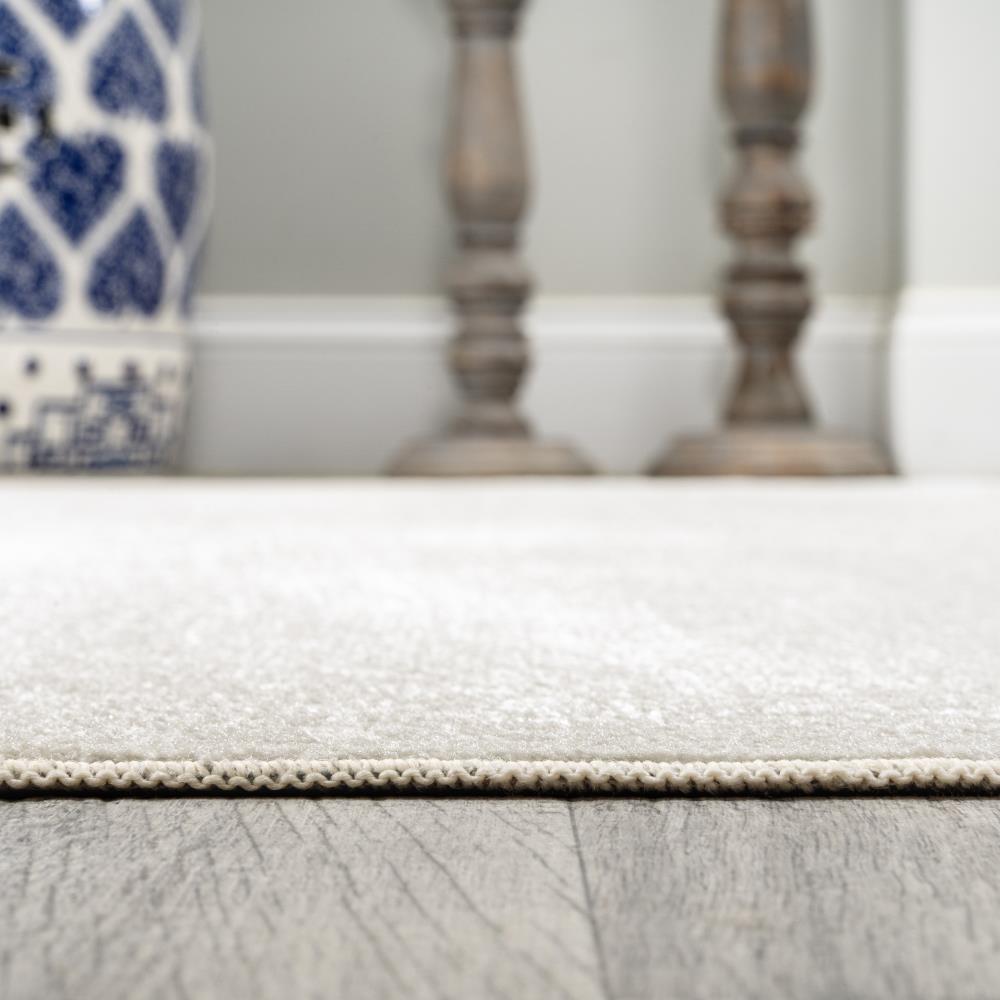 Twyla Classic Solid Low Pile Machine Washable Area Rug - Soft & Durable Non-Slip Living Room Carpet for Bedroom, Nursery & Home Decor