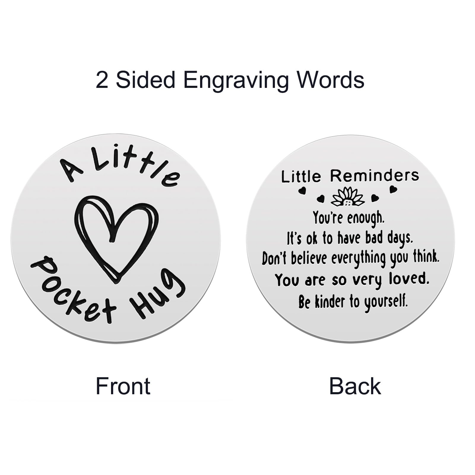 iJuqi Inspirational Keychain for Women - Self Care Mental Health Gift, Motivational Little Reminders for Christmas & Birthday (Perfect for Nurses, Therapists, Friends & Daily Encouragement)