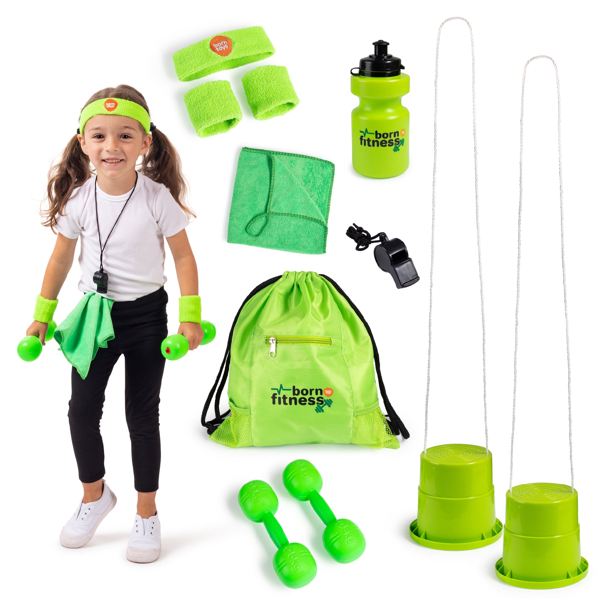 Bintiva My First Fitness Set for Toddlers - Indoor/Outdoor Gym Kit for Kids Ages 1-3 | Fun Exercise Equipment for Home & Backyard Play | Encourages Active Play & Motor Skills Development