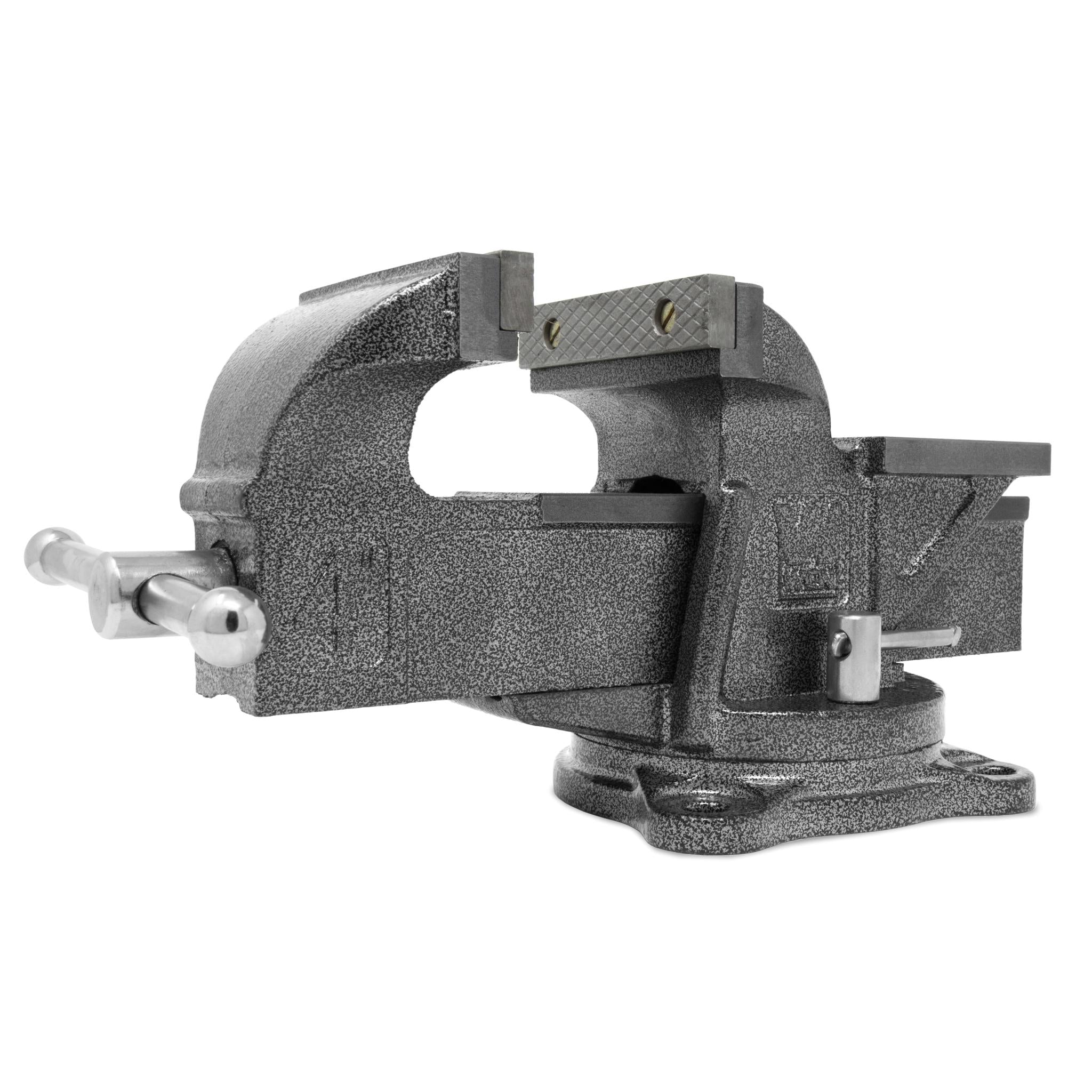 WEN BV454 4-Inch Heavy Duty Cast Iron Bench Vise with 360° Swivel Base - Perfect for Woodworking, Metalworking & DIY Projects in Home Workshop