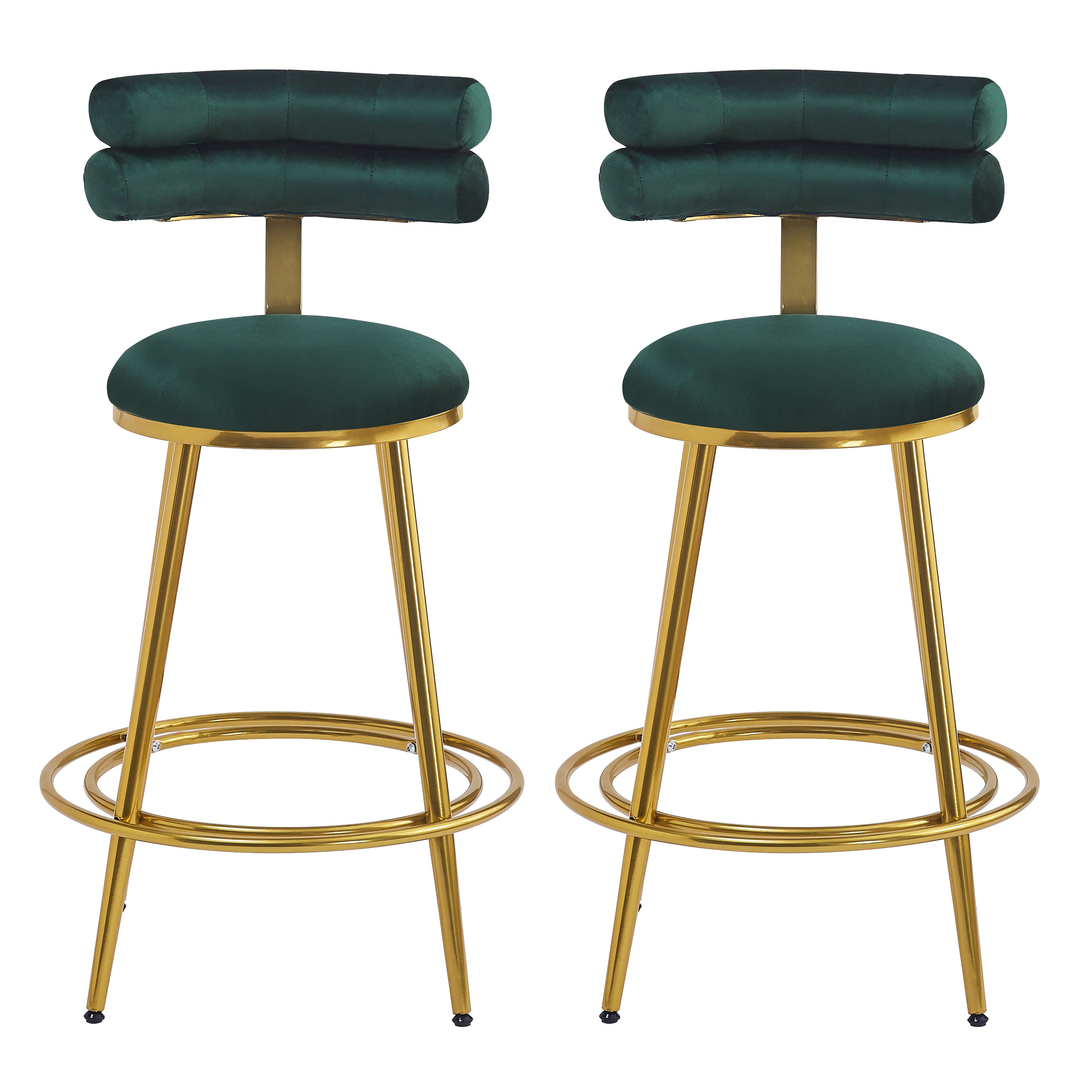 Modern Velvet Counter Stools Set of 2 - 27.65