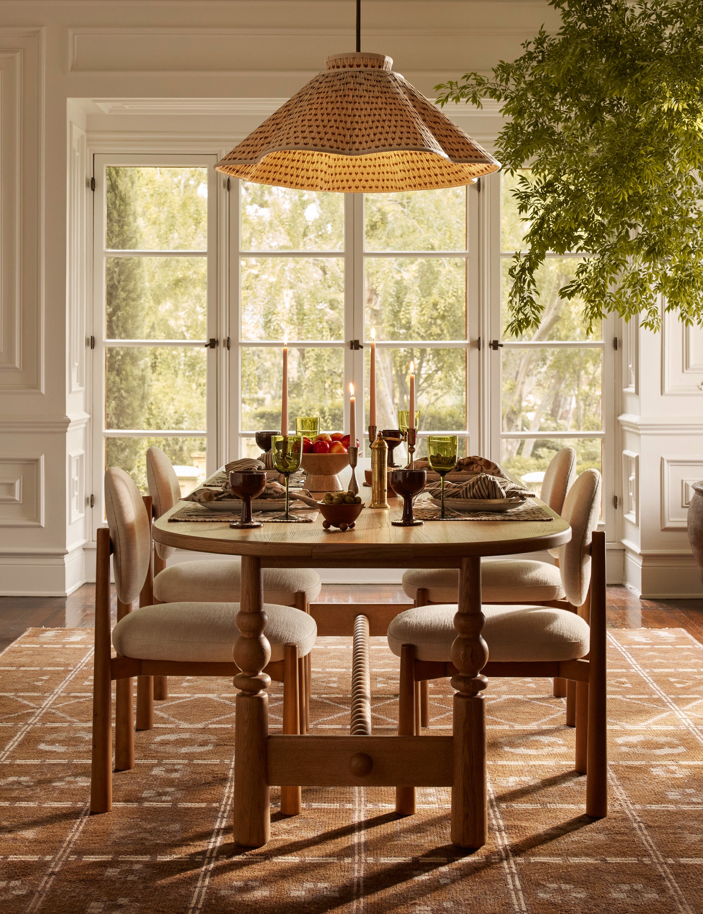 Blume Oval Dining Table - Modern Wooden Kitchen Table for 6 - Perfect for Family Dinners & Entertaining Guests